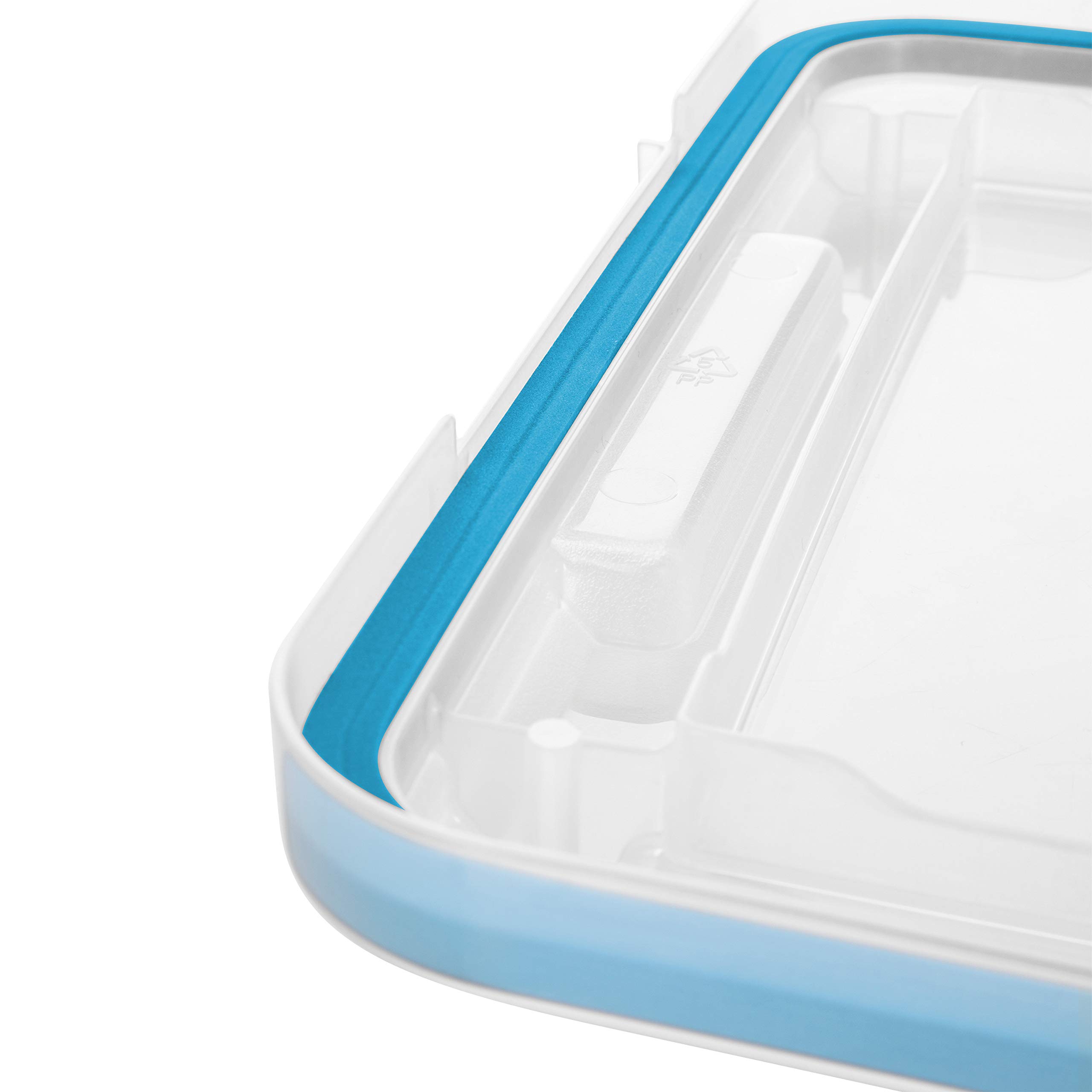 sterilite-20-qt-gasket-box-stackable-storage-bin-with-latching-lid-tight-seal-cl image 6