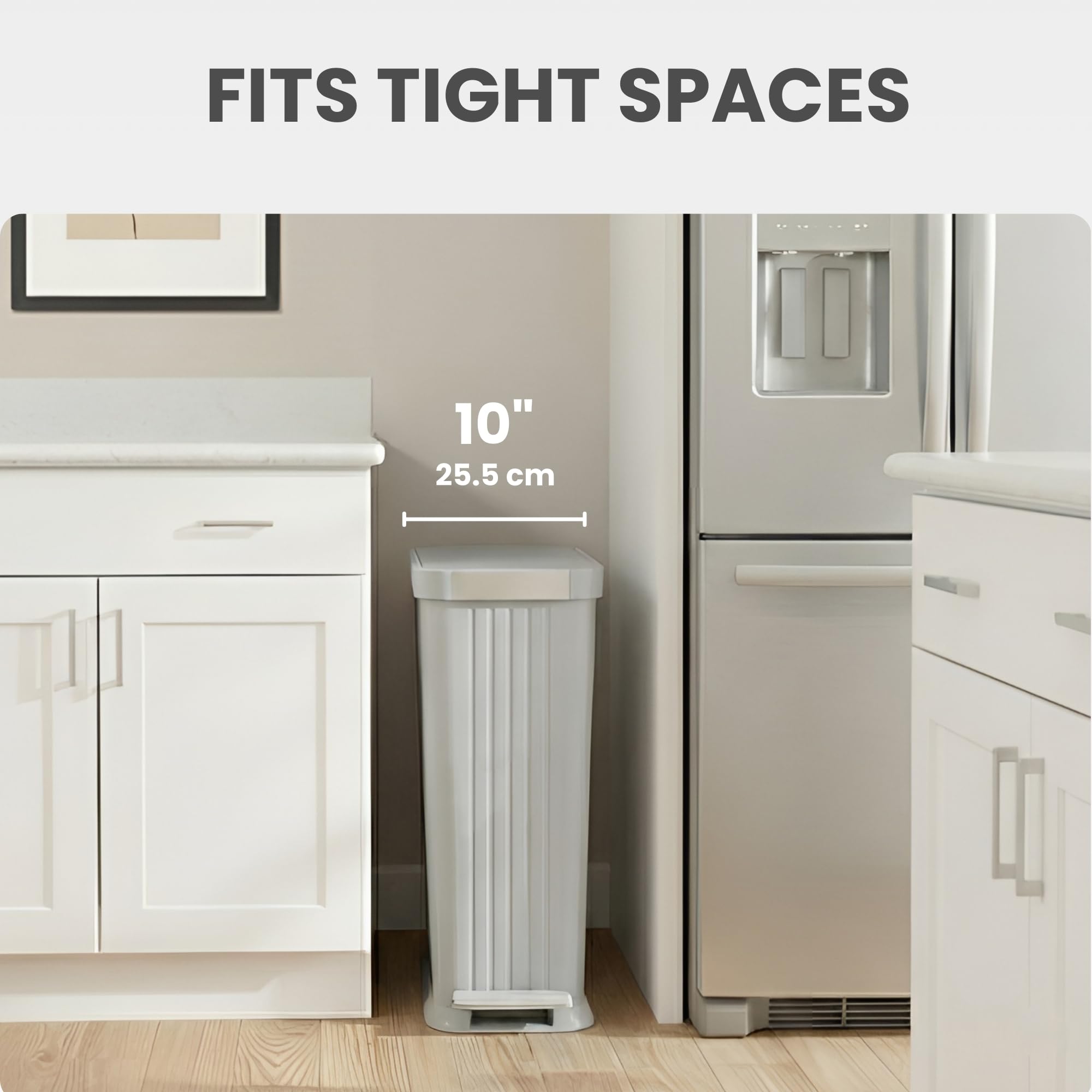 itouchless-softstep-50l-13-2-gal-slim-step-pedal-trash-can-with-odor-filter-ston image 3