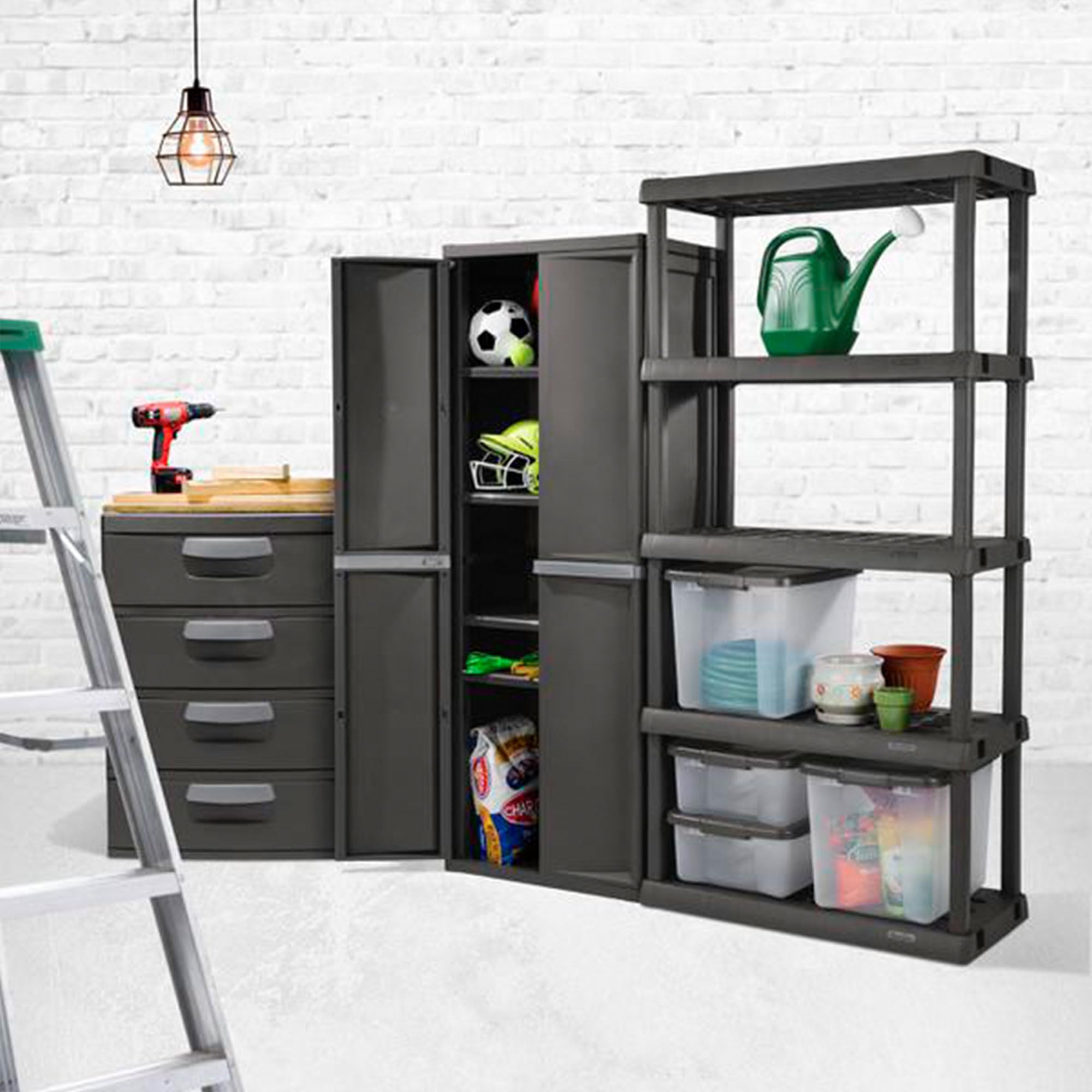 sterilite-4-drawer-heavy-duty-gray-storage-unit-with-black-handles-6-pack image 2