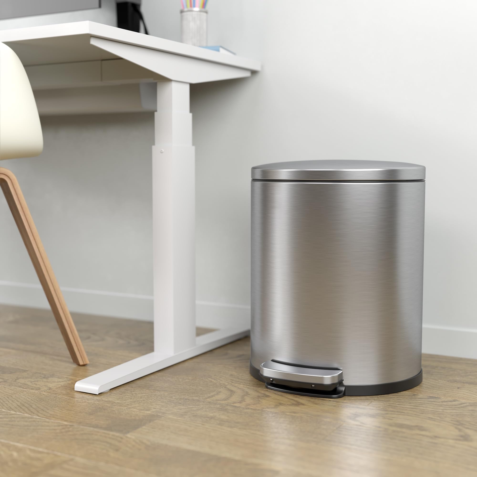 itouchless-softstep-5-3-gallon-stainless-steel-step-trash-can-with-deodorizer-an image 4