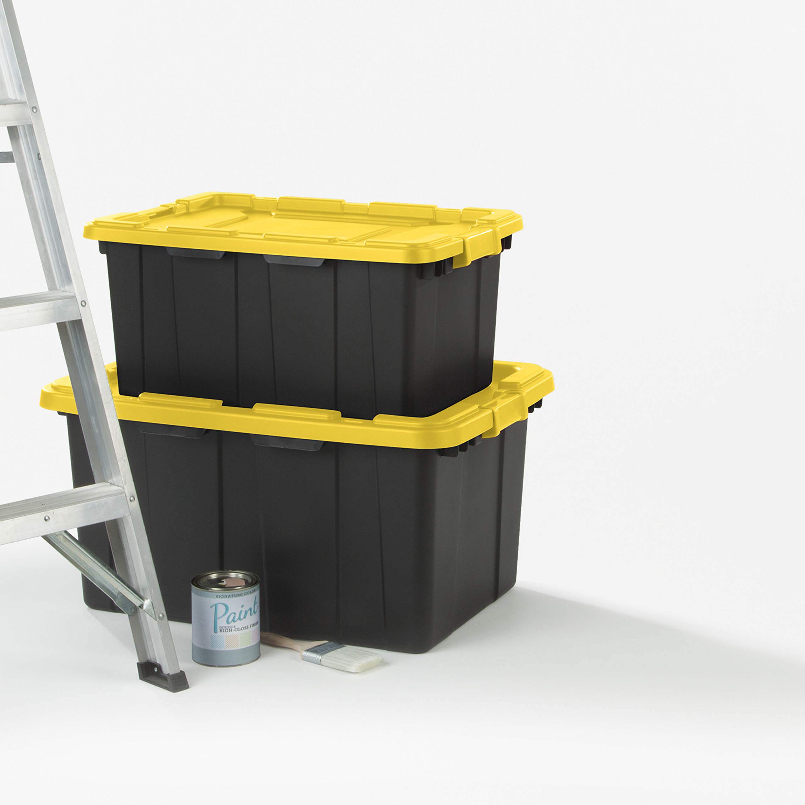 sterilite-27-gallon-industrial-tote-with-drip-resistant-lid-4-pack-yellow-lily-l image 7