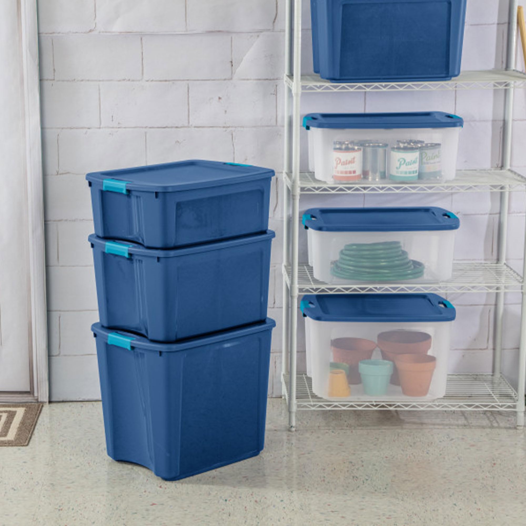 sterilite-18-gal-latch-and-carry-stackable-storage-bin-with-latching-lid-plastic image 4