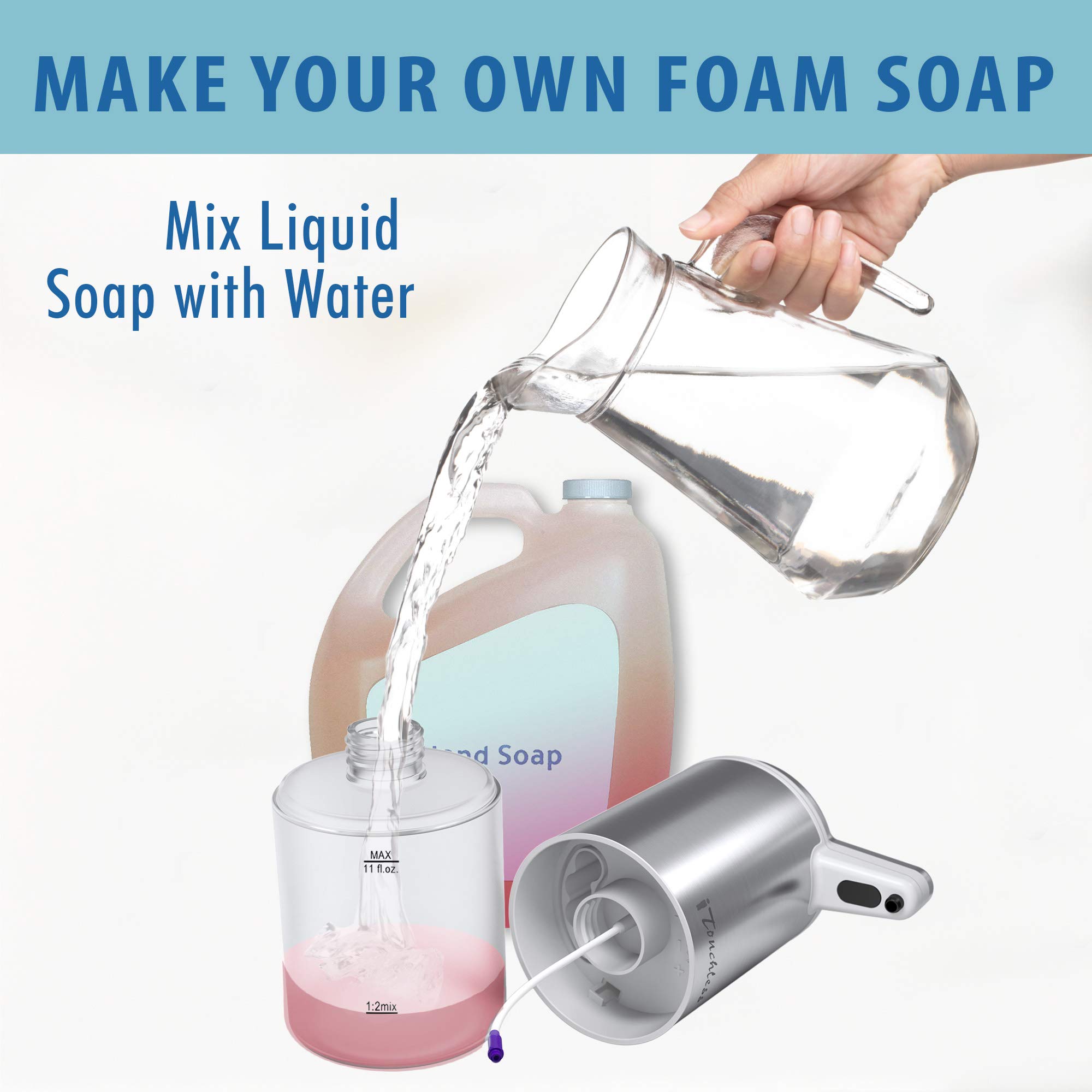 itouchless-ultraclean-sensor-foam-soap-dispenser-brushed-stainless-steel image 5