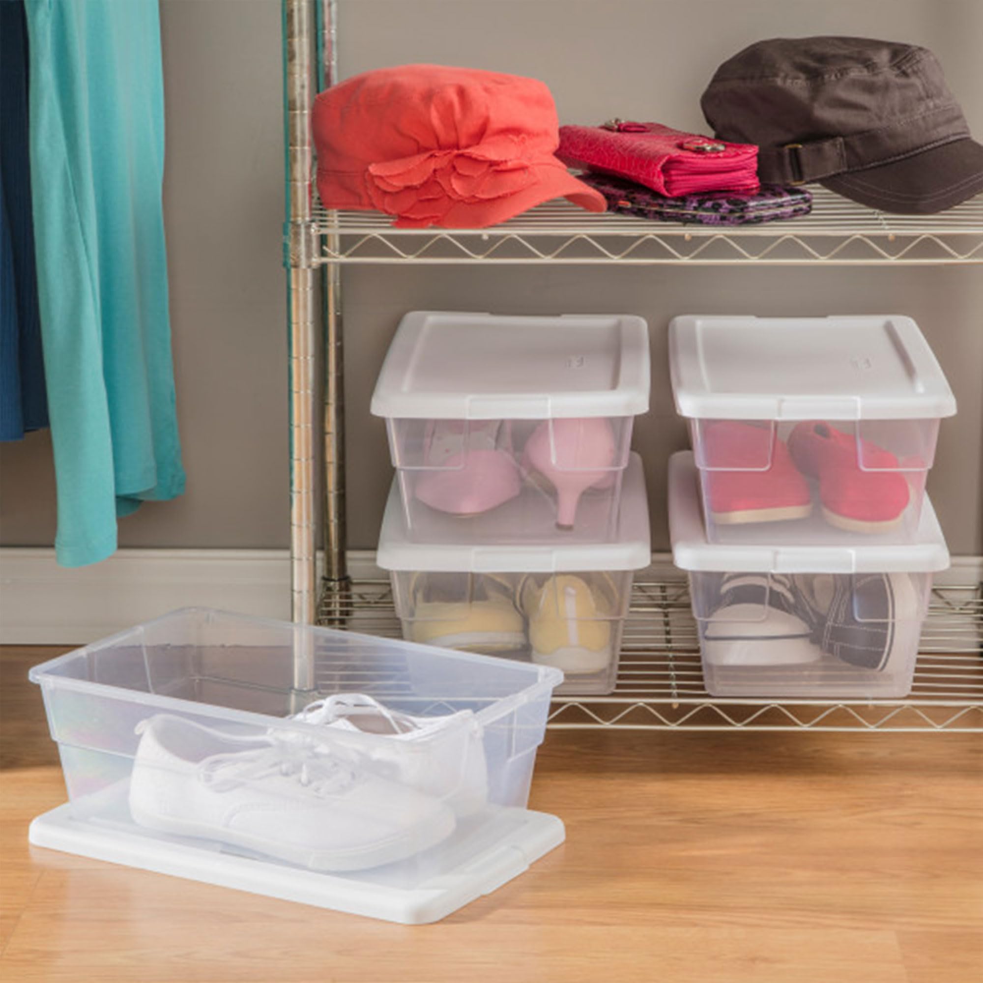 sterilite-24-pack-6-quart-storage-boxes-with-snap-on-lids-clear-plastic image 7