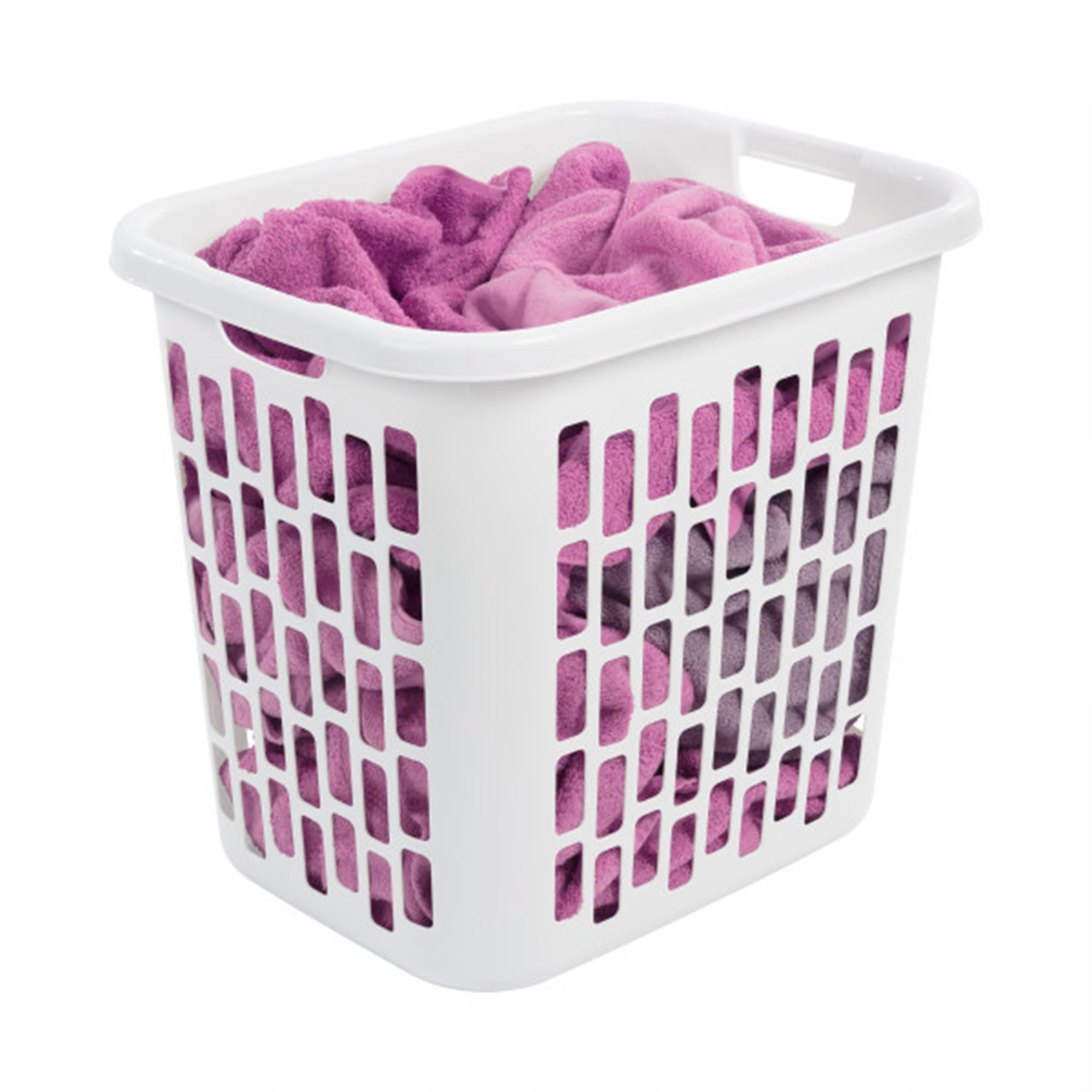 sterilite-easy-carry-laundry-hamper-4-pack-white-plastic-clothes-basket-with-ven image 7