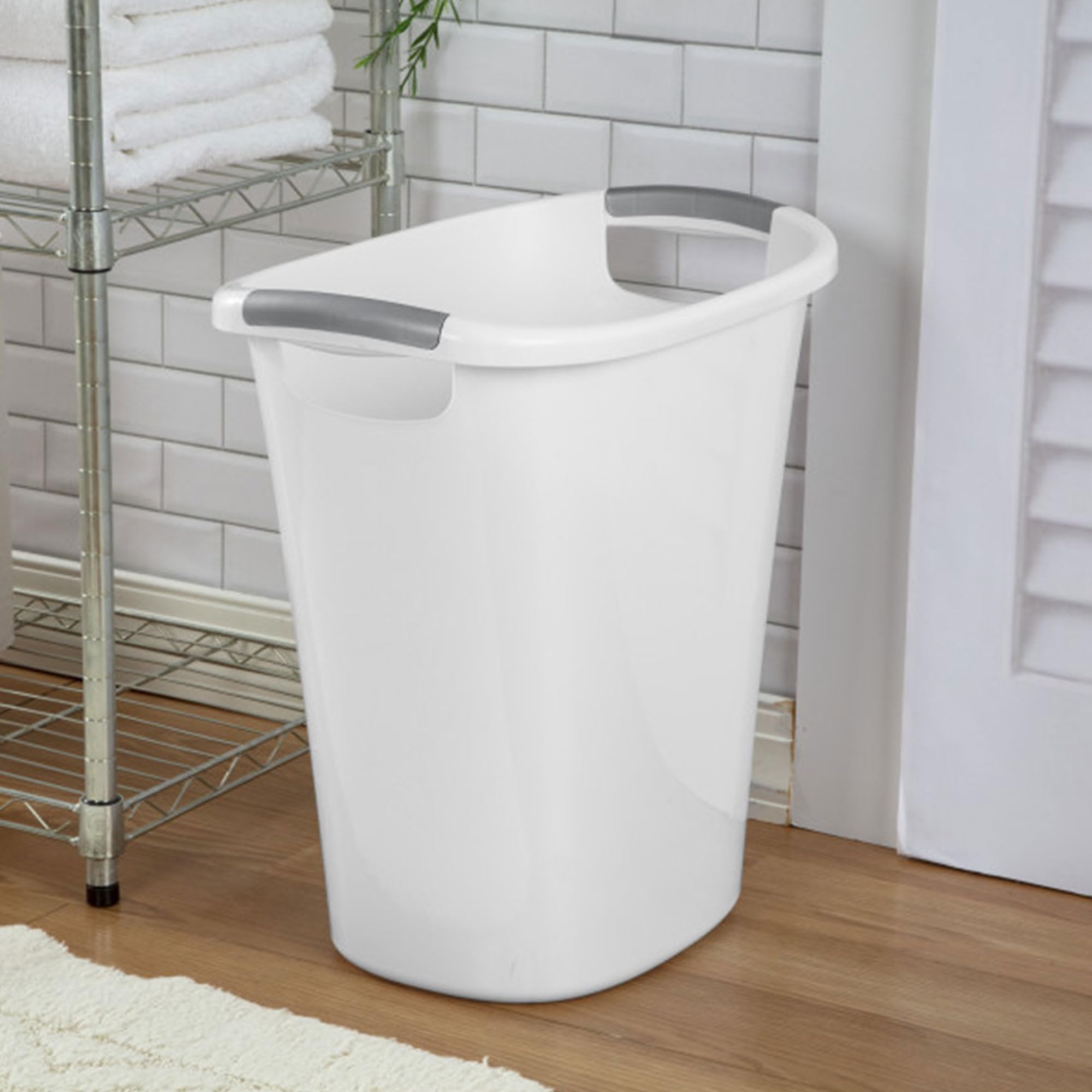 sterilite-6-gallon-ultra-wastebasket-white-with-titanium-inserts-6-pack image 3