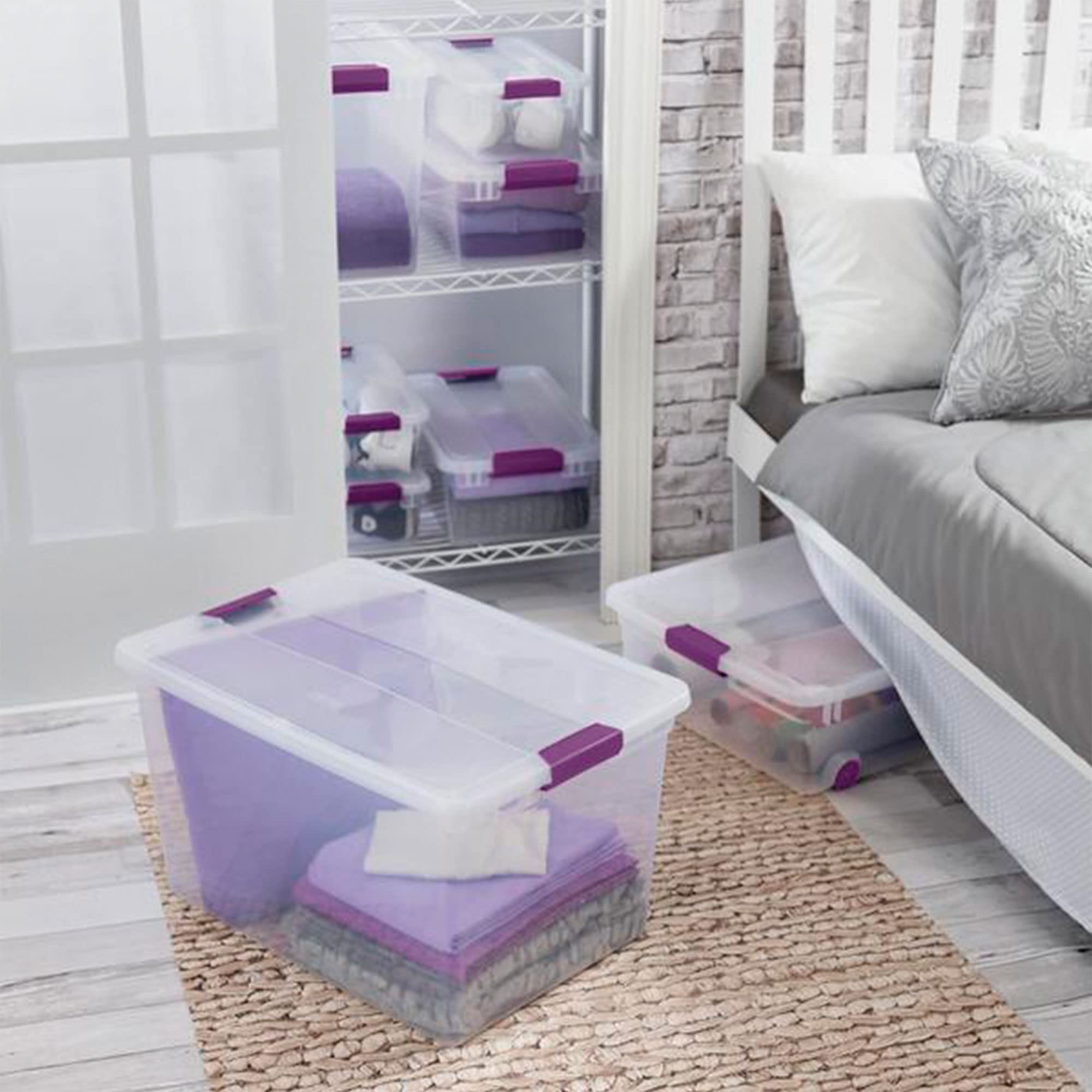sterilite-116-quart-and-66-quart-multipurpose-ultra-storage-tote-box-set-clear-4 image 5