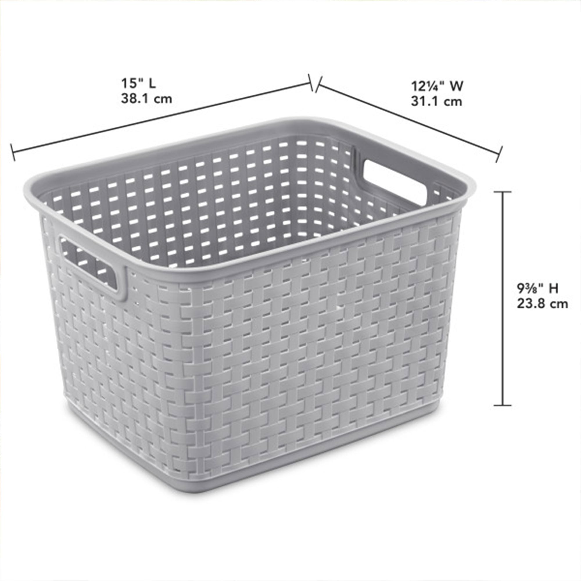sterilite-6-pack-tall-weave-basket-cement-gray-woven-plastic-storage-baskets-wit image 2