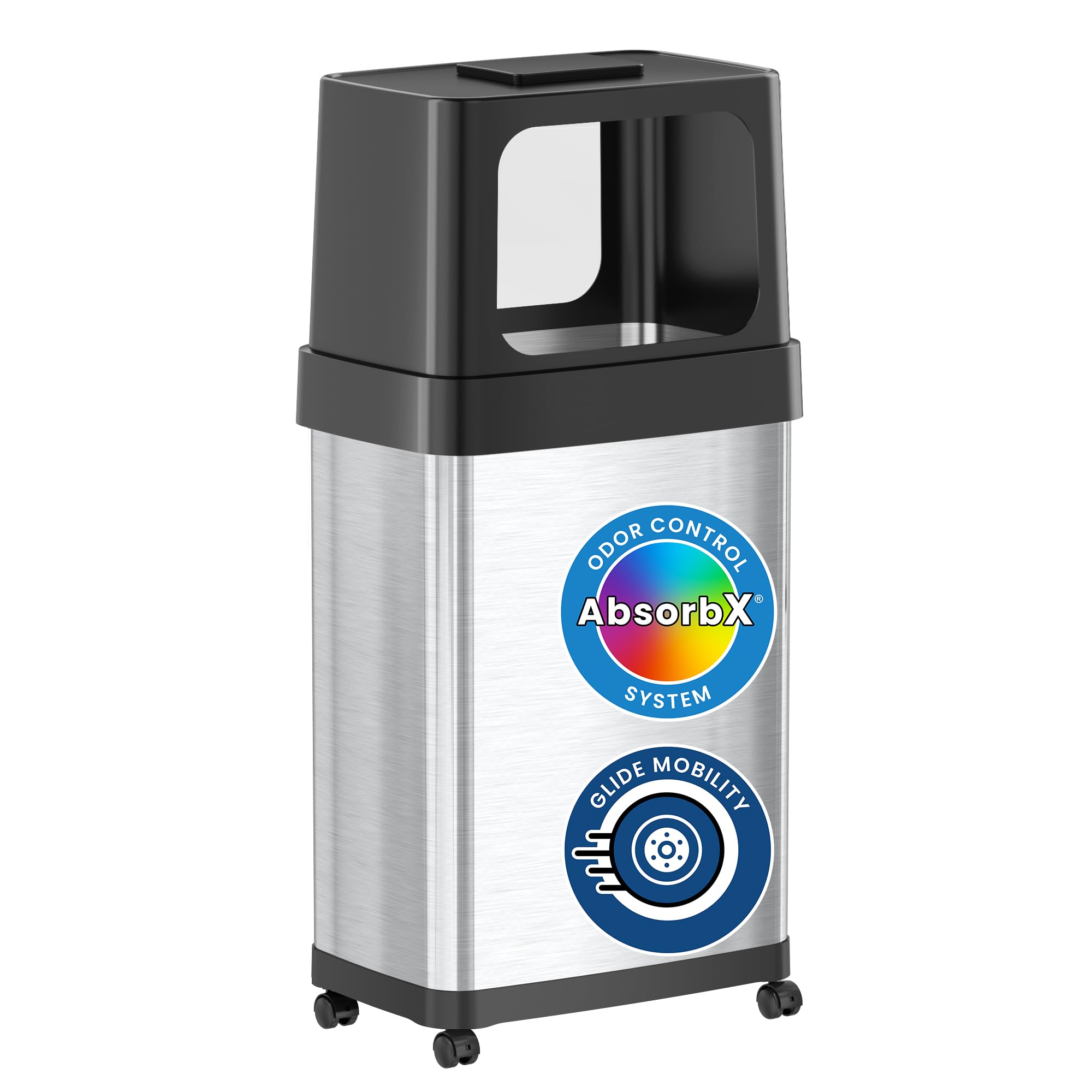 itouchless-softstep-8-gallon-30-liter-semi-round-step-pedal-trash-can-with-odor- image 7