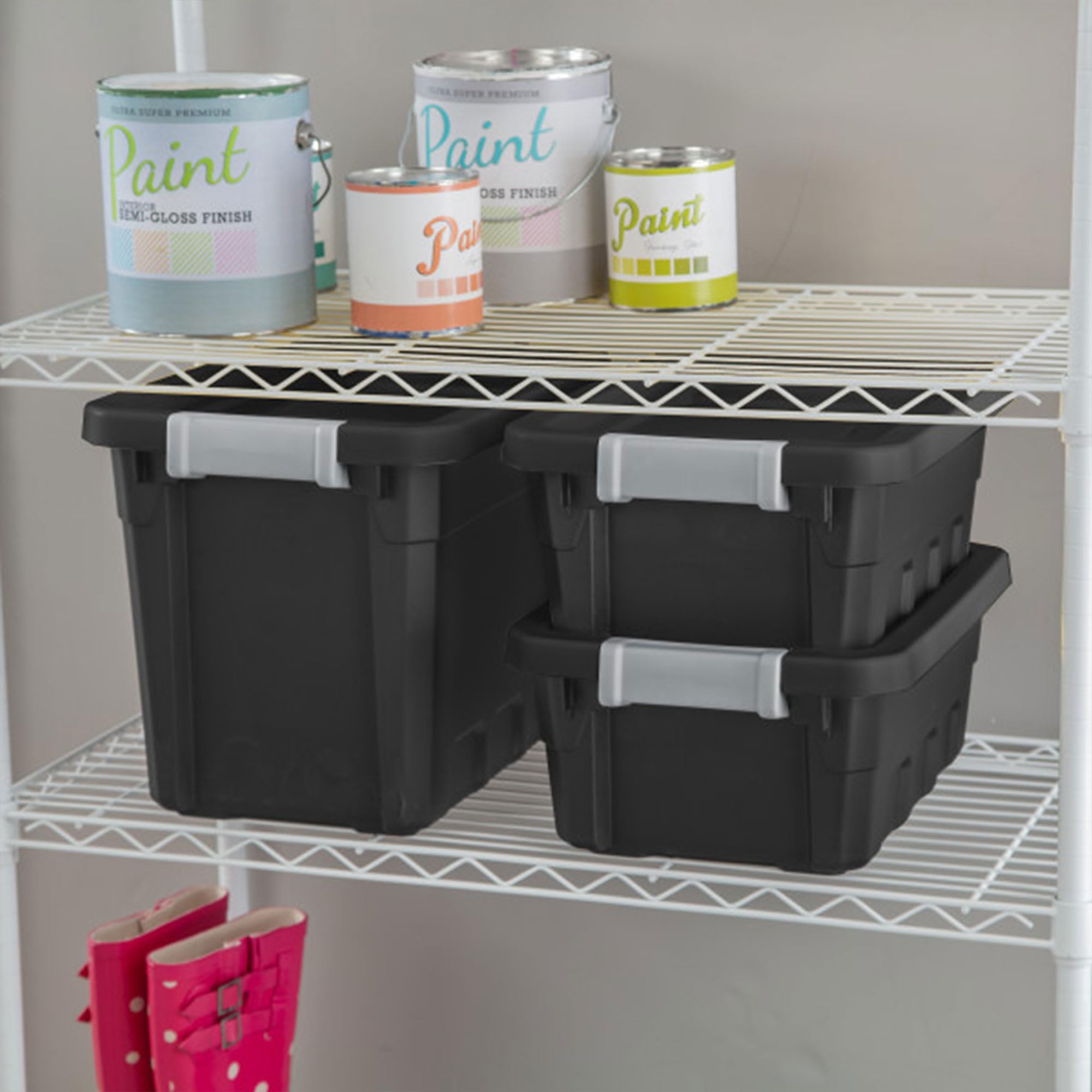 sterilite-12-pack-plastic-storage-bins-with-lids-7-5-gallon-black image 5