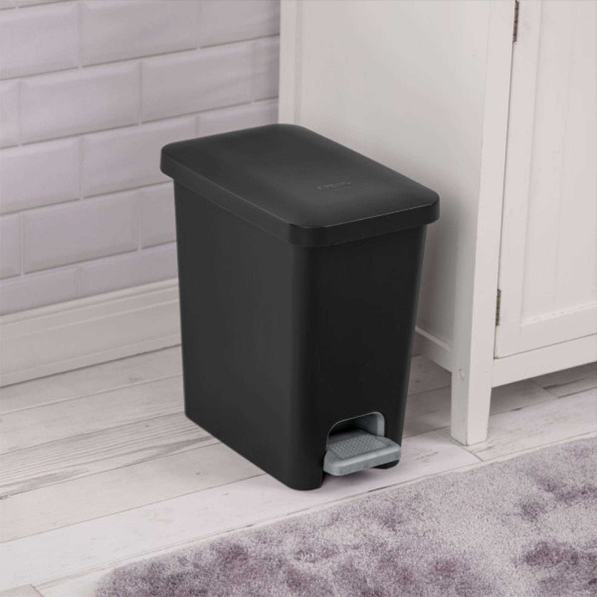 sterilite-2-7-gallon-rectangular-stepon-wastebasket-with-lid-2-pack-small-plasti image 6