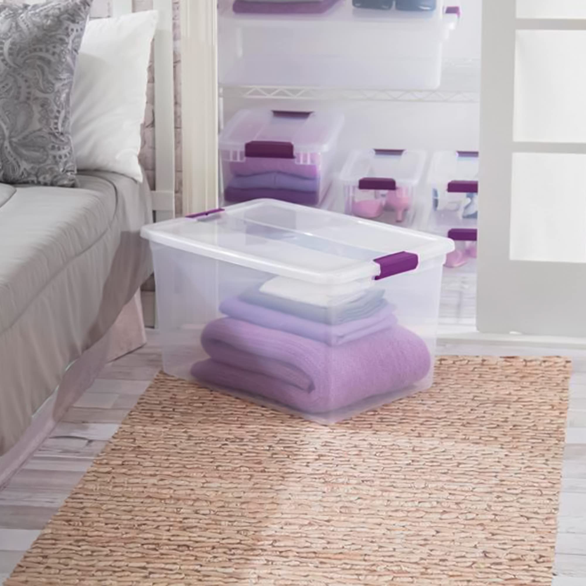 sterilite-clear-plastic-storage-totes-with-lids-6-pack-64-quart-and-6-pack-66-qu image 8