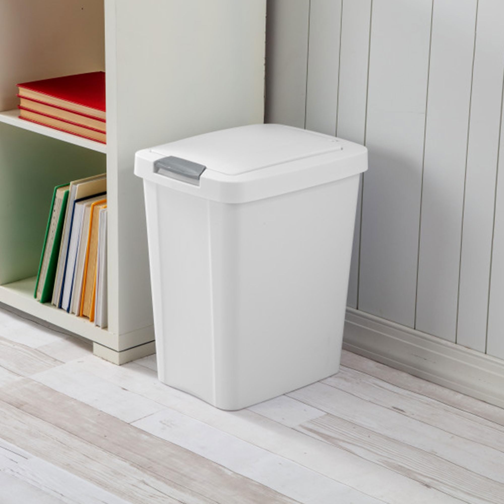 sterilite-7-5-gallon-touchtop-wastebasket-with-touch-open-lid-white-8-pack image 4