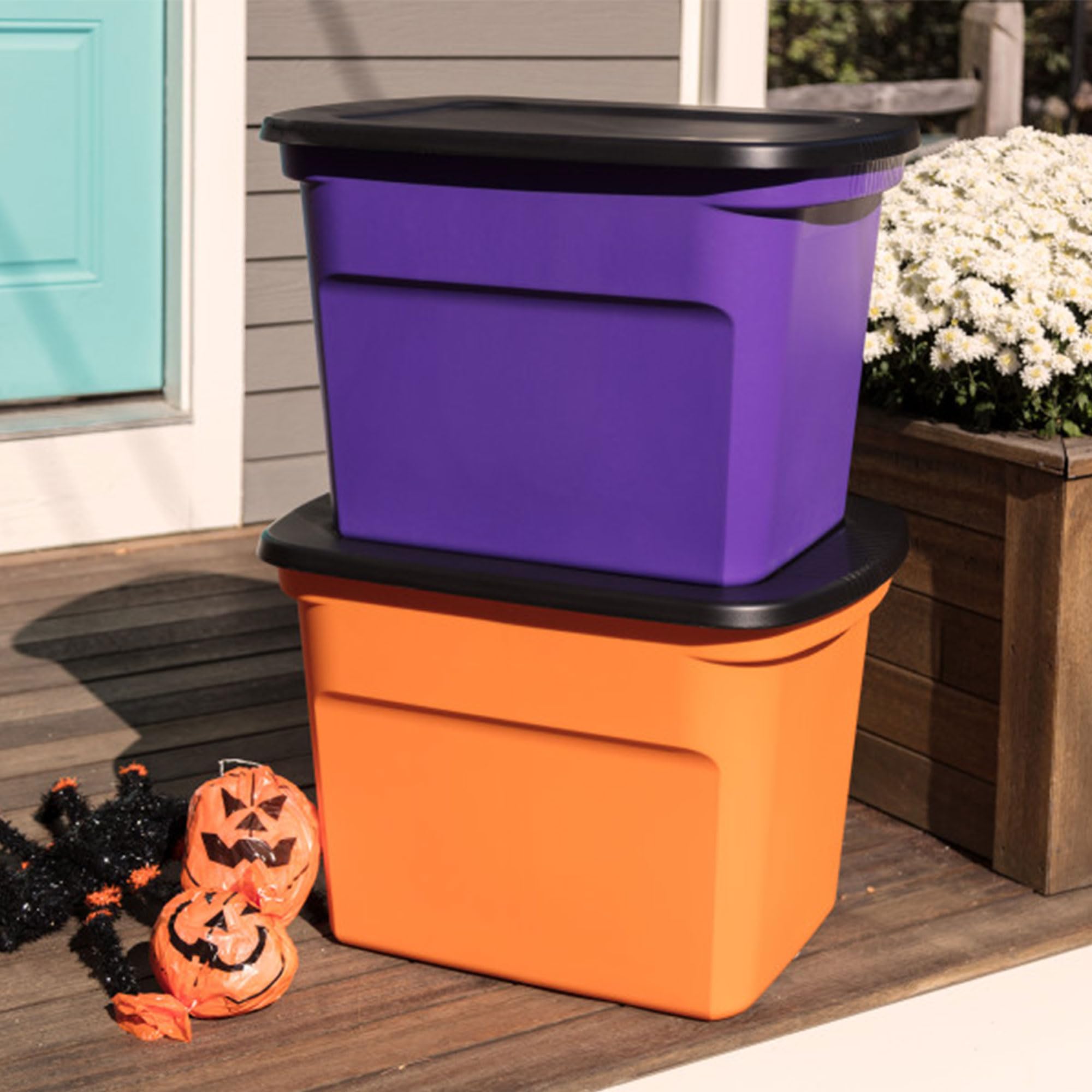 sterilite-18-gal-storage-tote-stackable-bin-with-lid-plastic-container-to-organi image 3