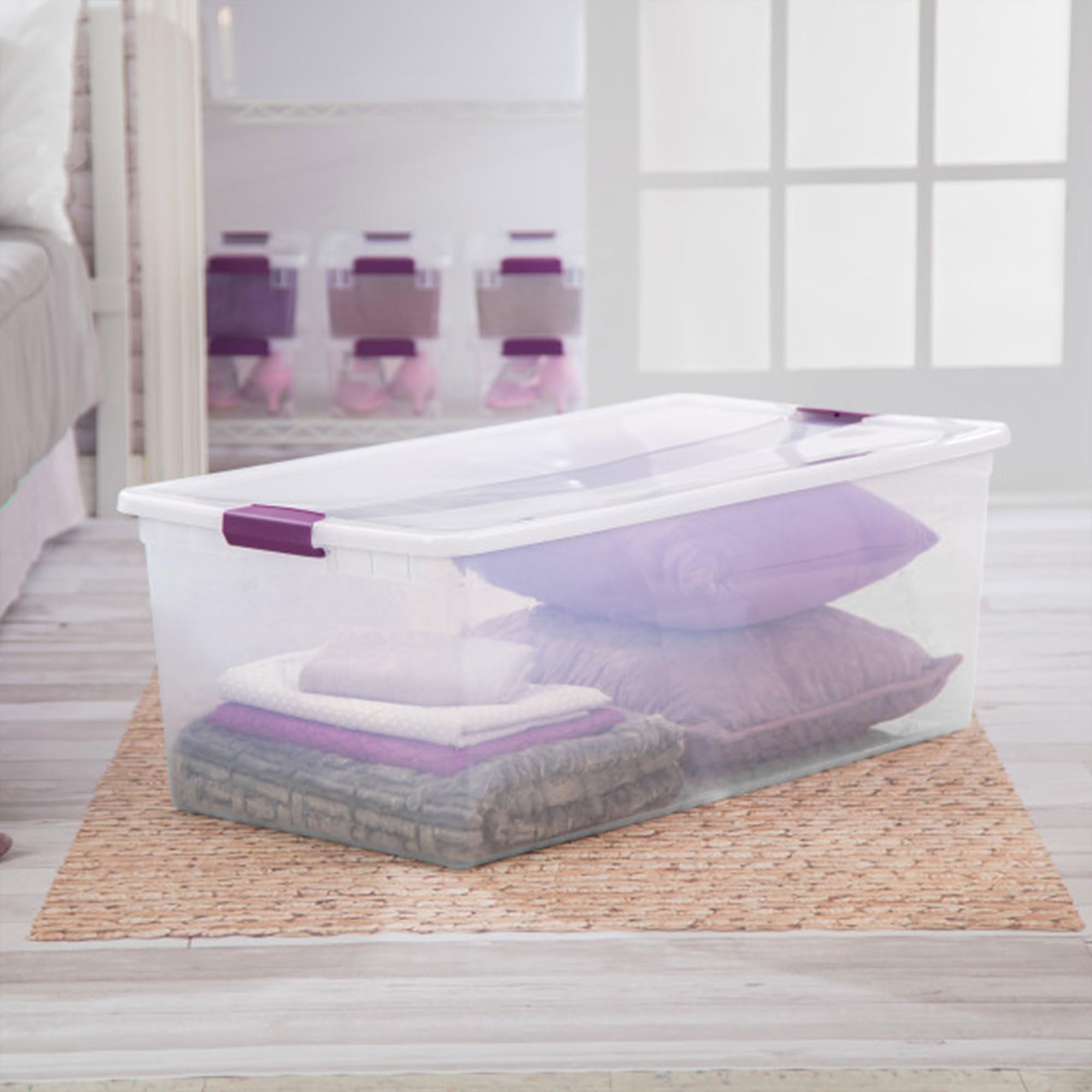 sterilite-clearview-latch-box-110-quart-stackable-storage-bins-with-latching-lid image 6