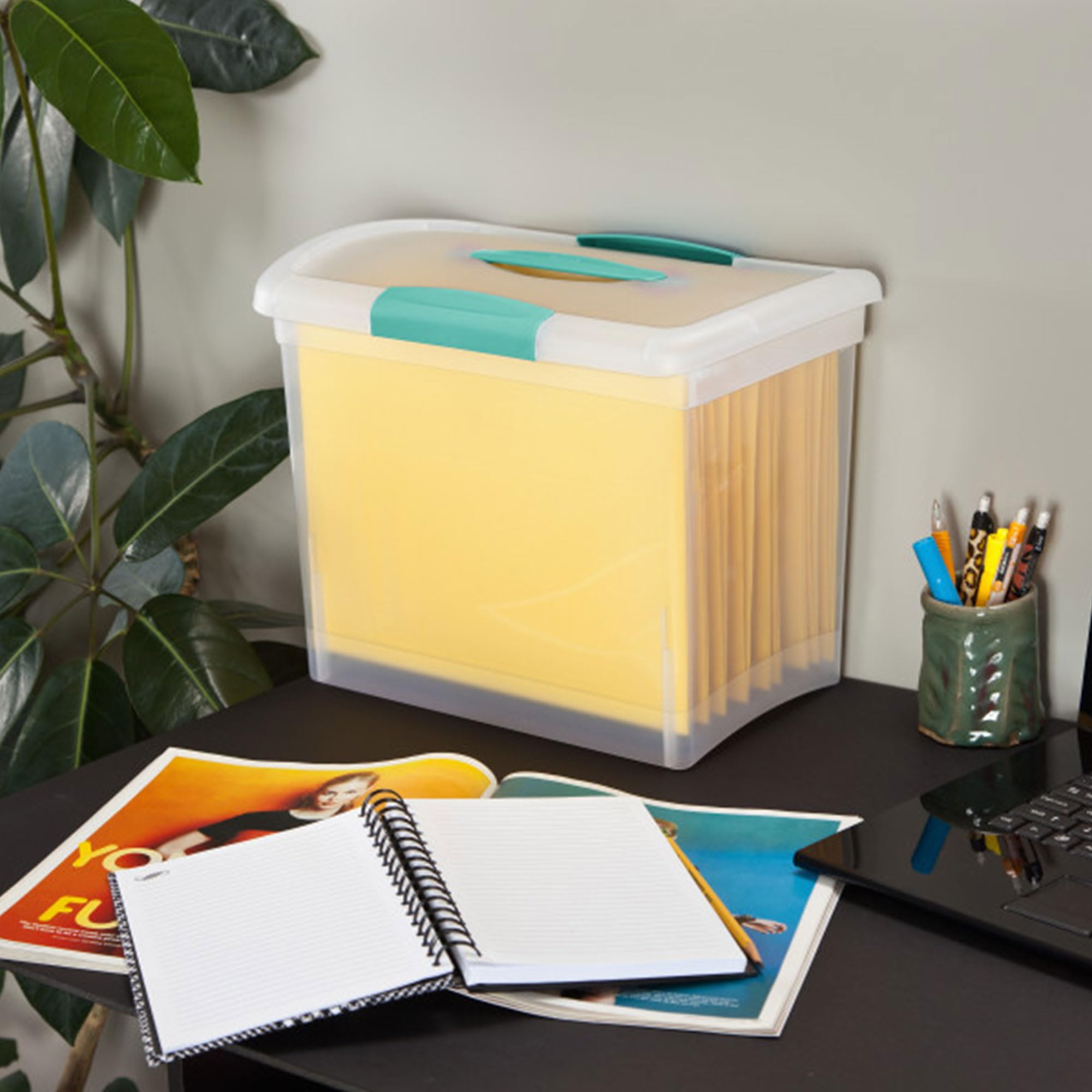 sterilite-large-nesting-showoffs-stackable-storage-bin-with-latching-lid-clear-1 image 8