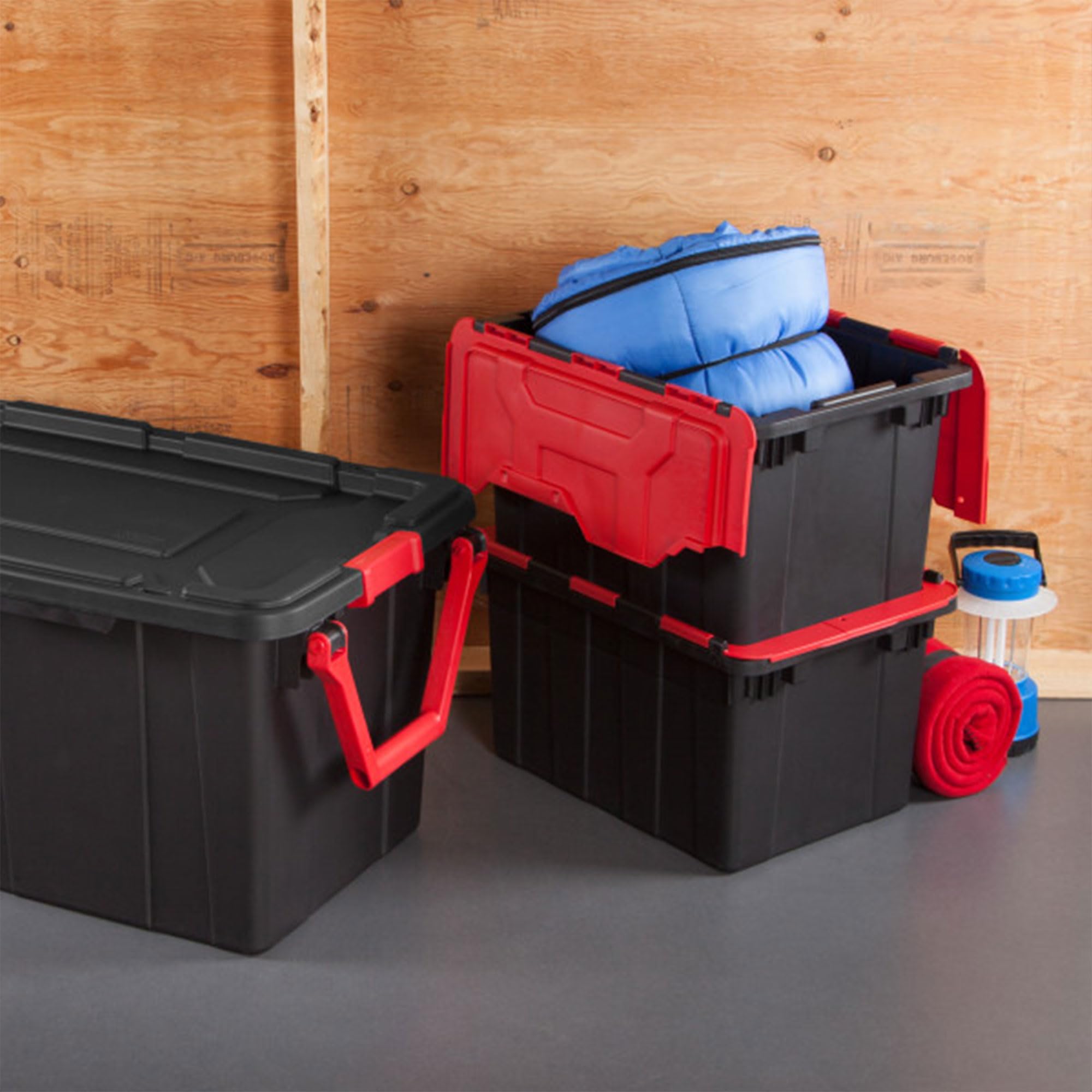 sterilite-6-pack-12-gallon-hinged-lid-industrial-tote-heavy-duty-plastic-storage image 7