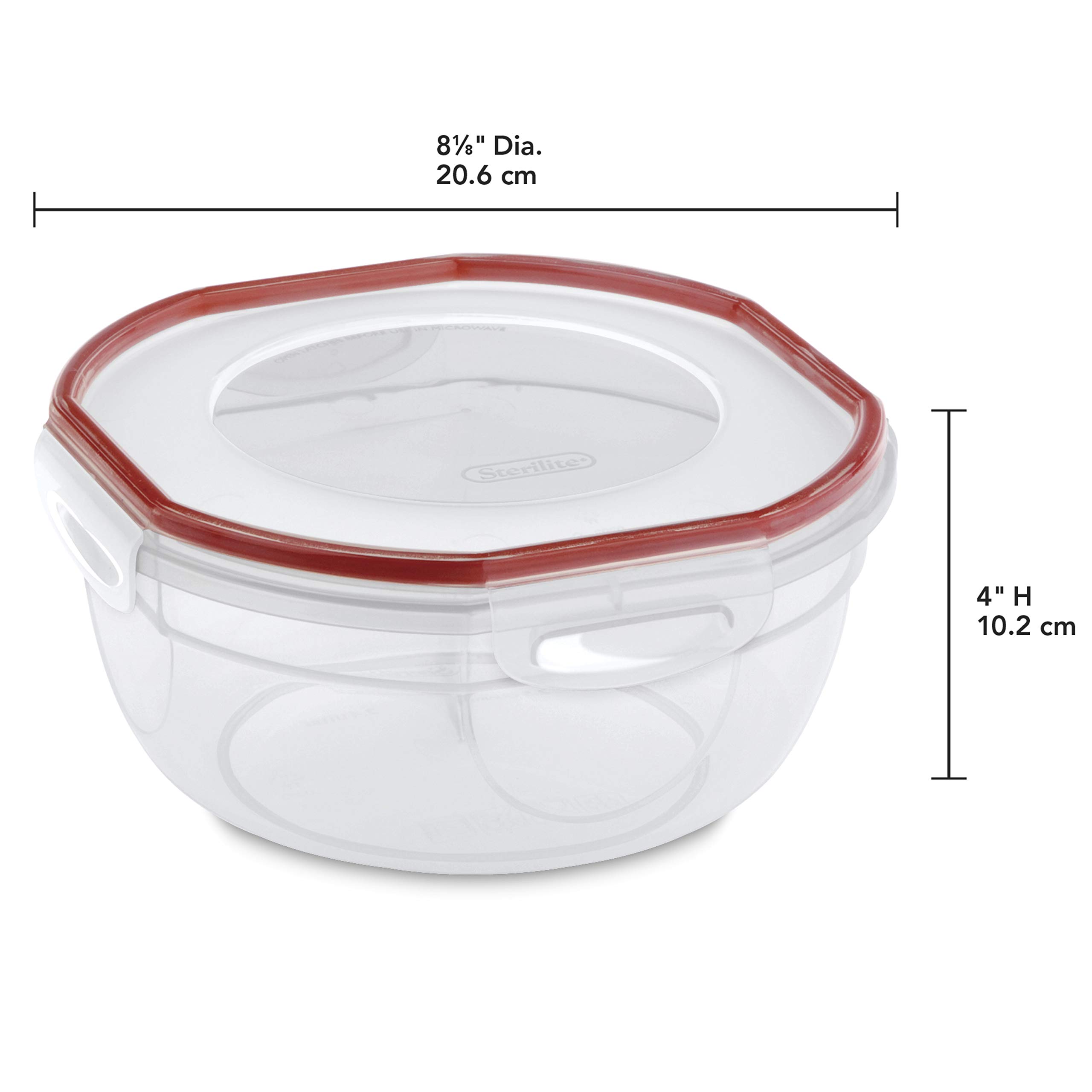 sterilite-ultra-seal-2-5-qt-bowl-airtight-food-storage-container-clear-with-red- image 5