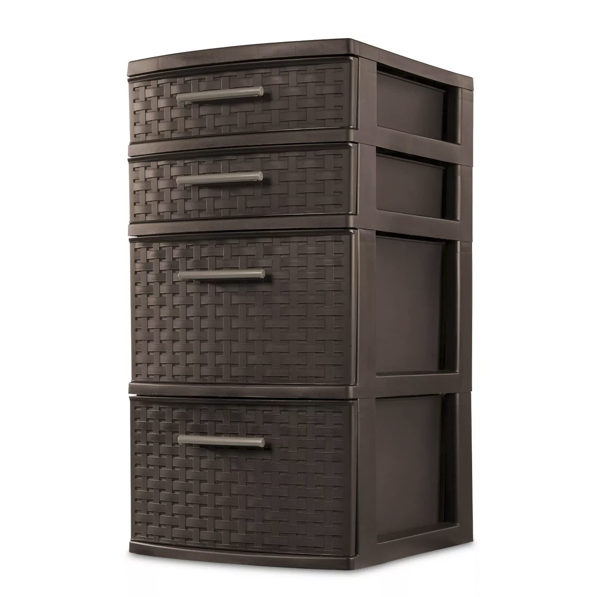 sterilite-4-drawer-organizer-storage-tower-with-medium-weave-drawer-fronts-and-e-2 image 2