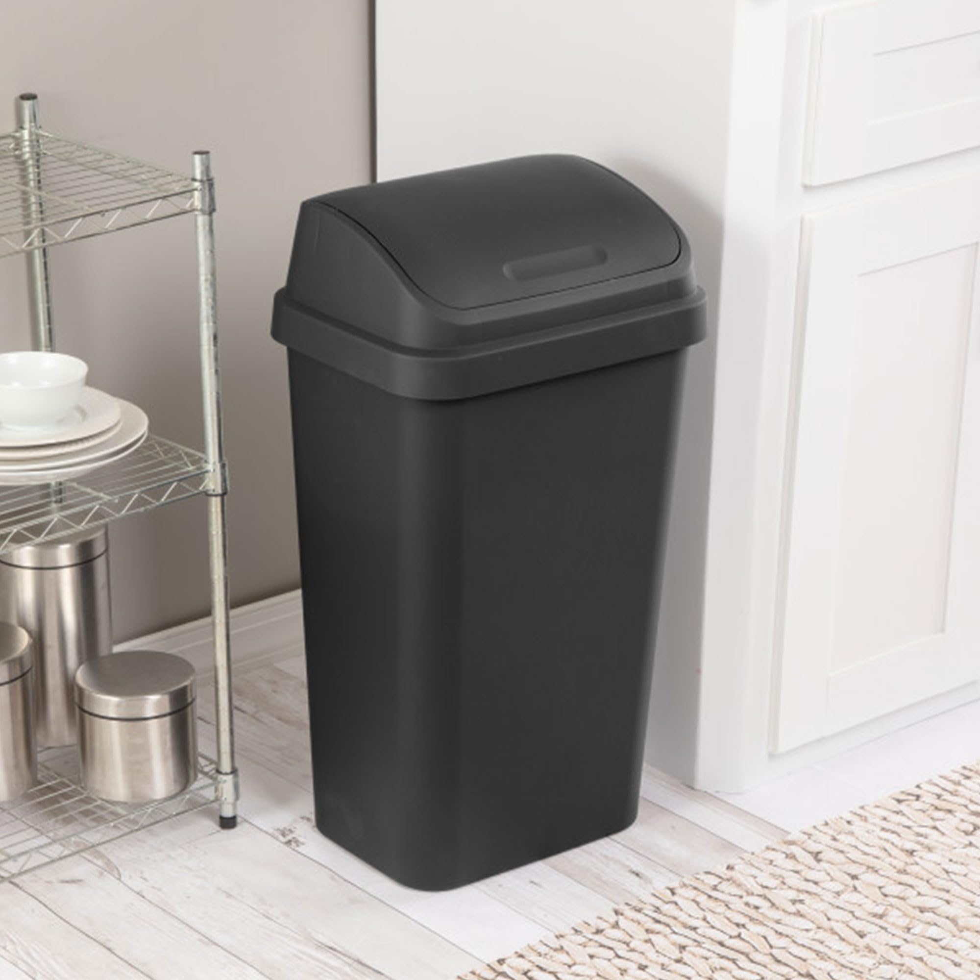 sterilite-4-pack-swing-top-wastebasket-13-gallon-black image 5