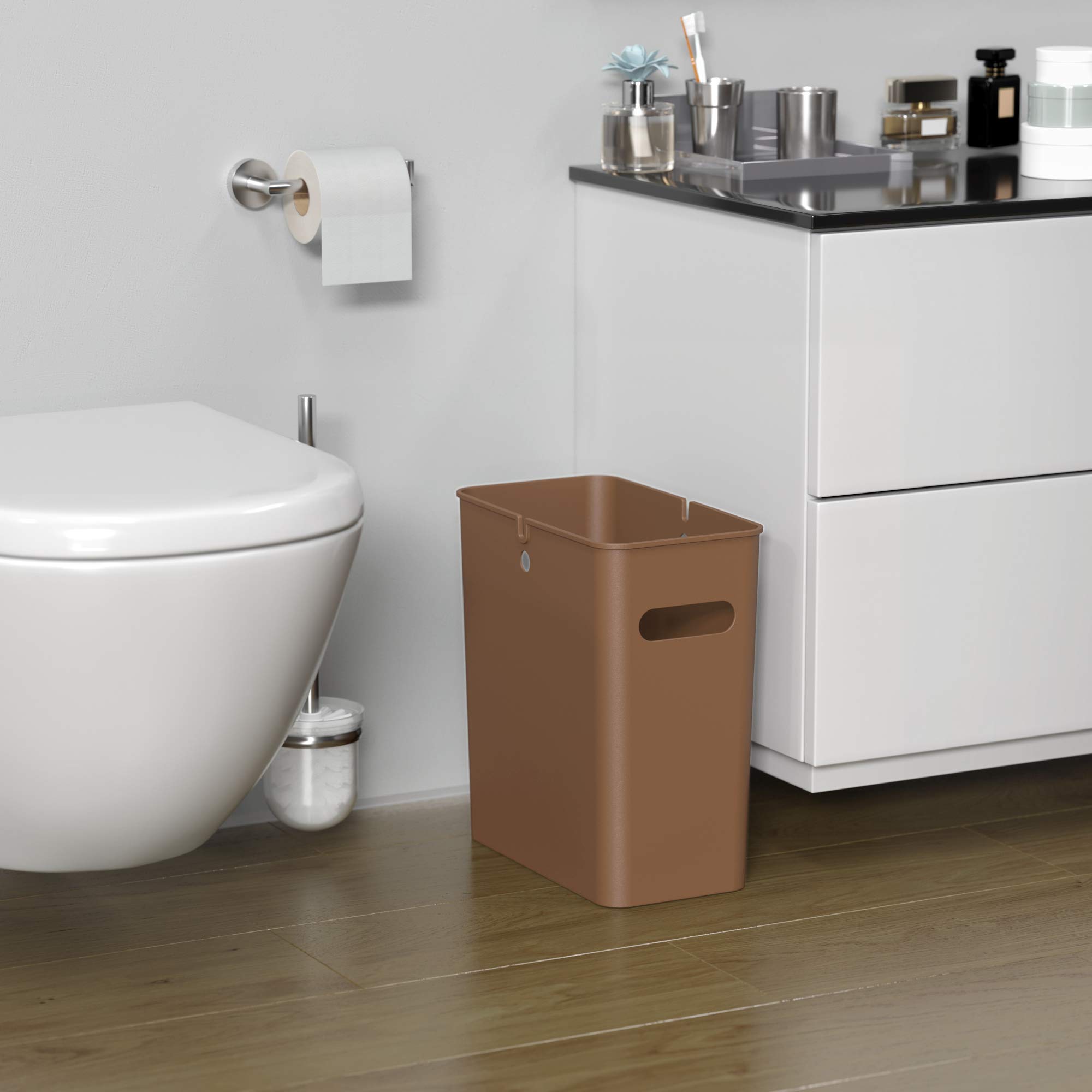 itouchless-slimgiant-4-2-gallon-slim-garbage-bin-with-handles-16-liter-plastic-s image 2