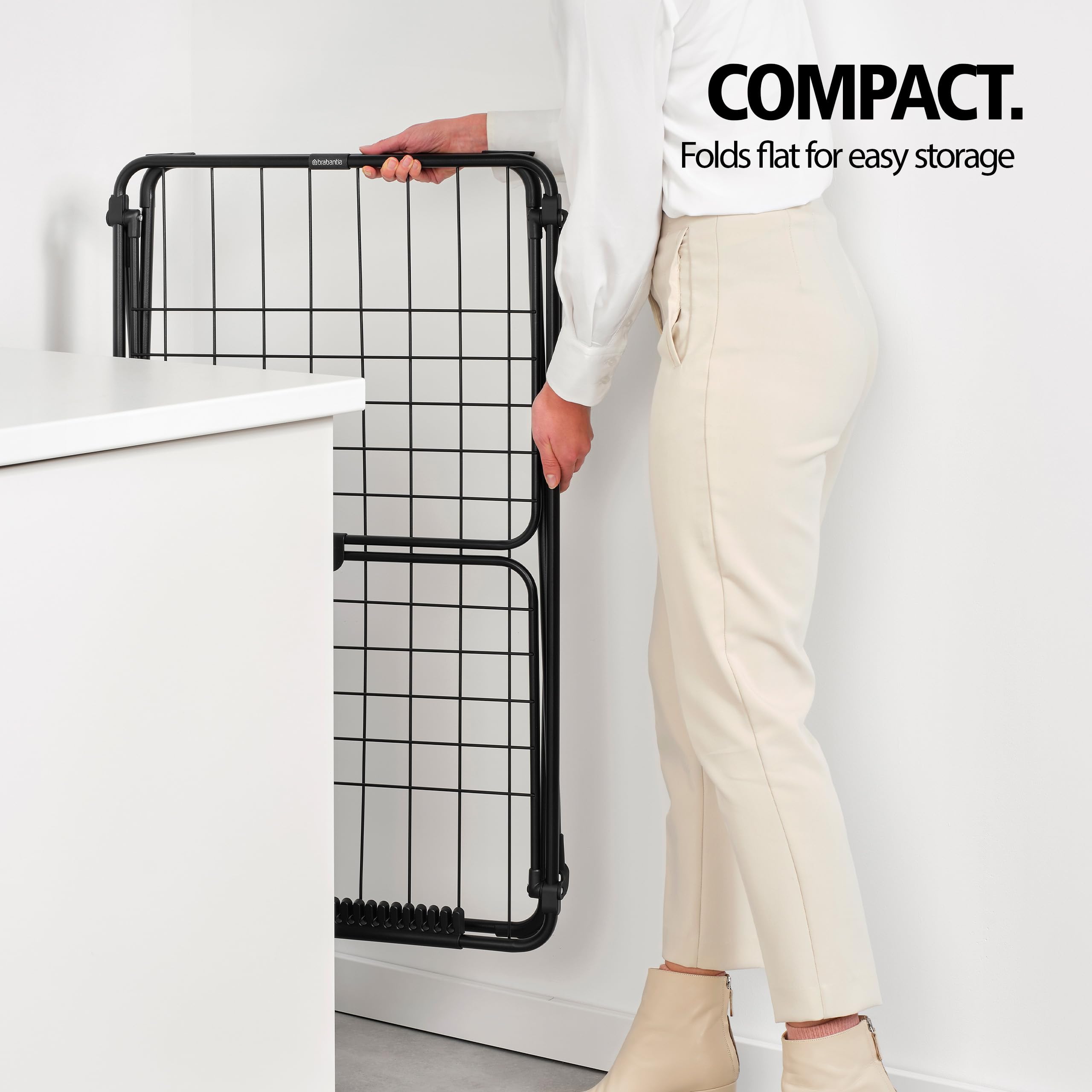 brabantia-hangon-clothes-drying-rack-72ft-22m-drying-space-white-large-foldable- image 7