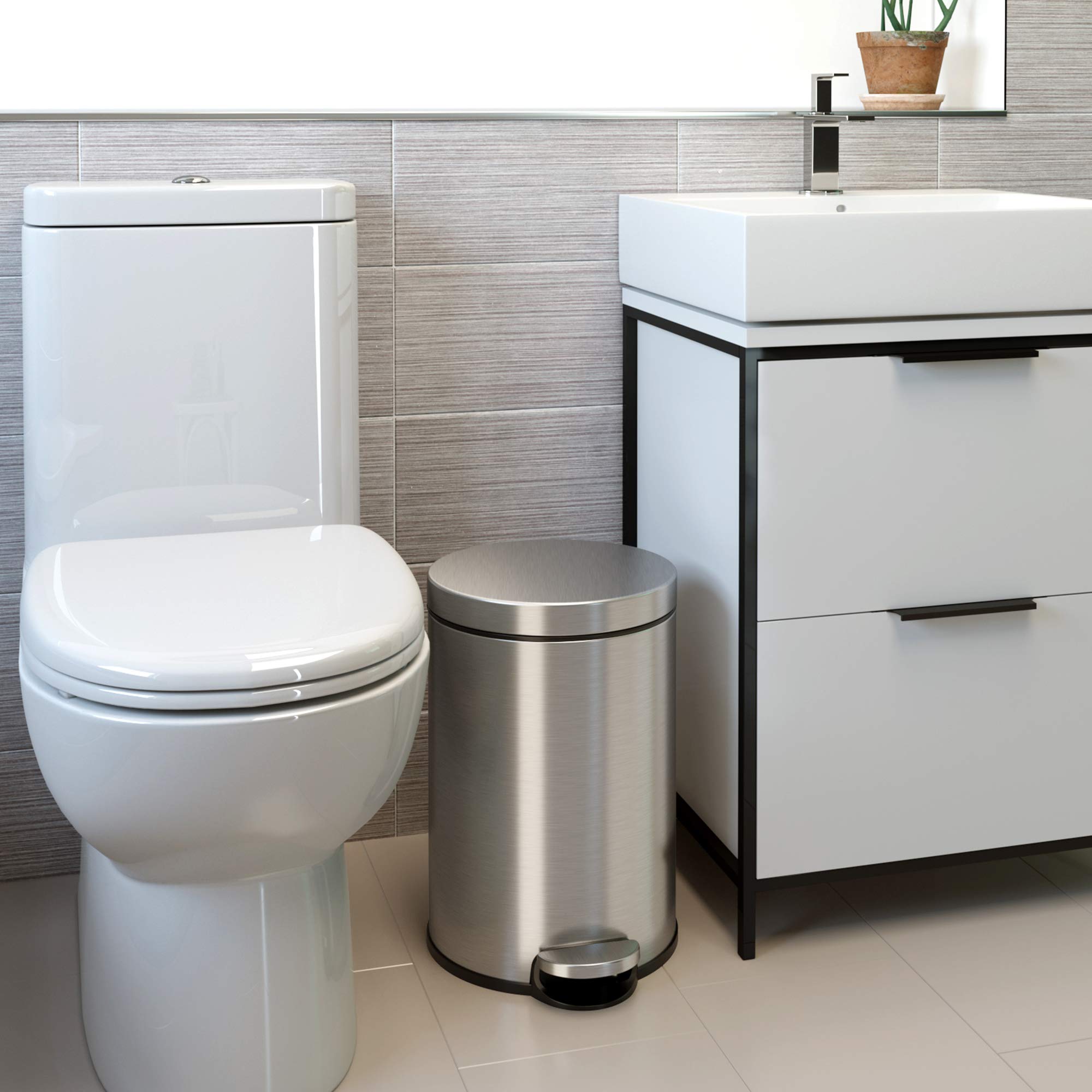 itouchless-softstep-3-2-gallon-stainless-steel-step-trash-can-with-odor-control- image 2