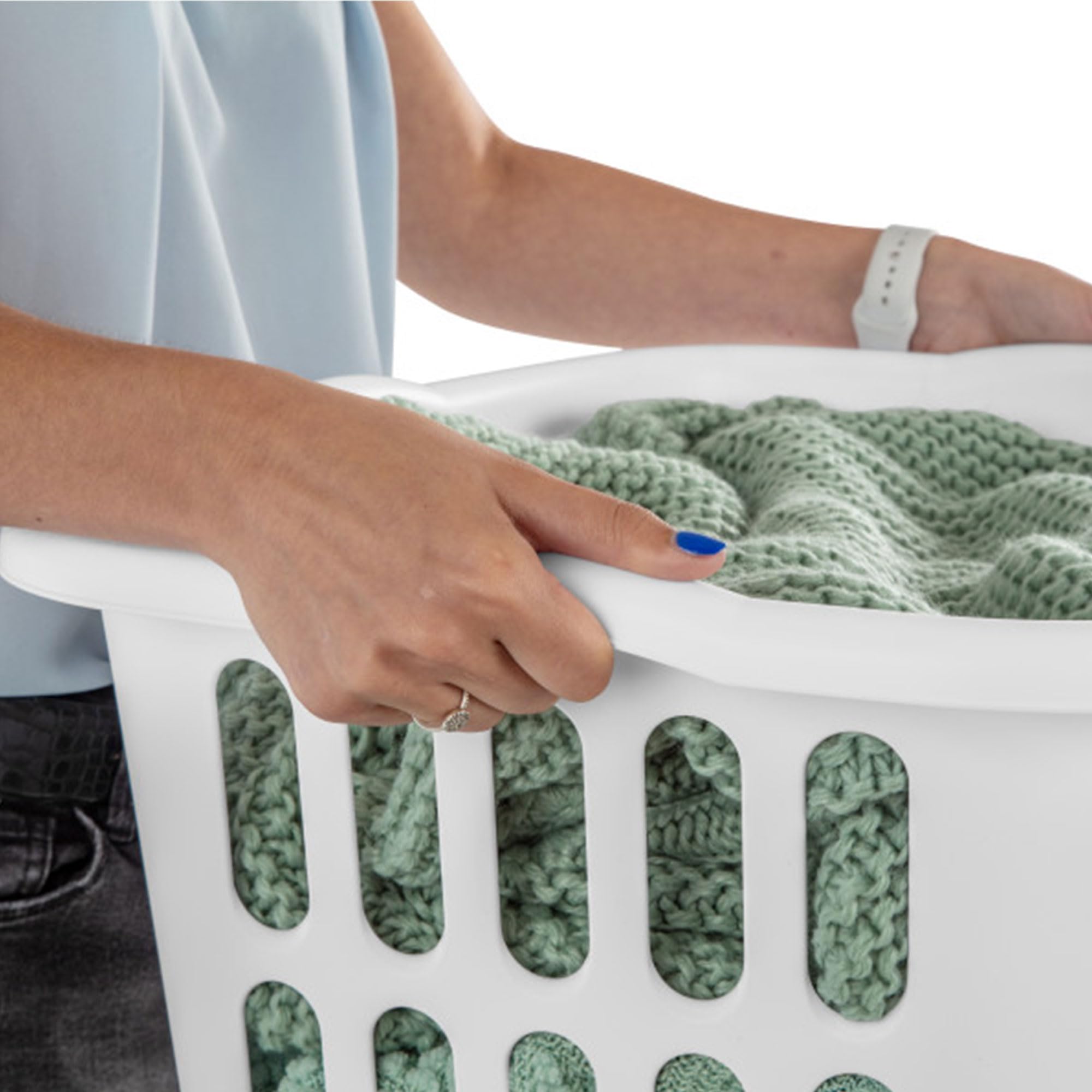 sterilite-12-pack-rectangular-laundry-basket-plastic-clothes-hamper-1-5-bushel-w image 7