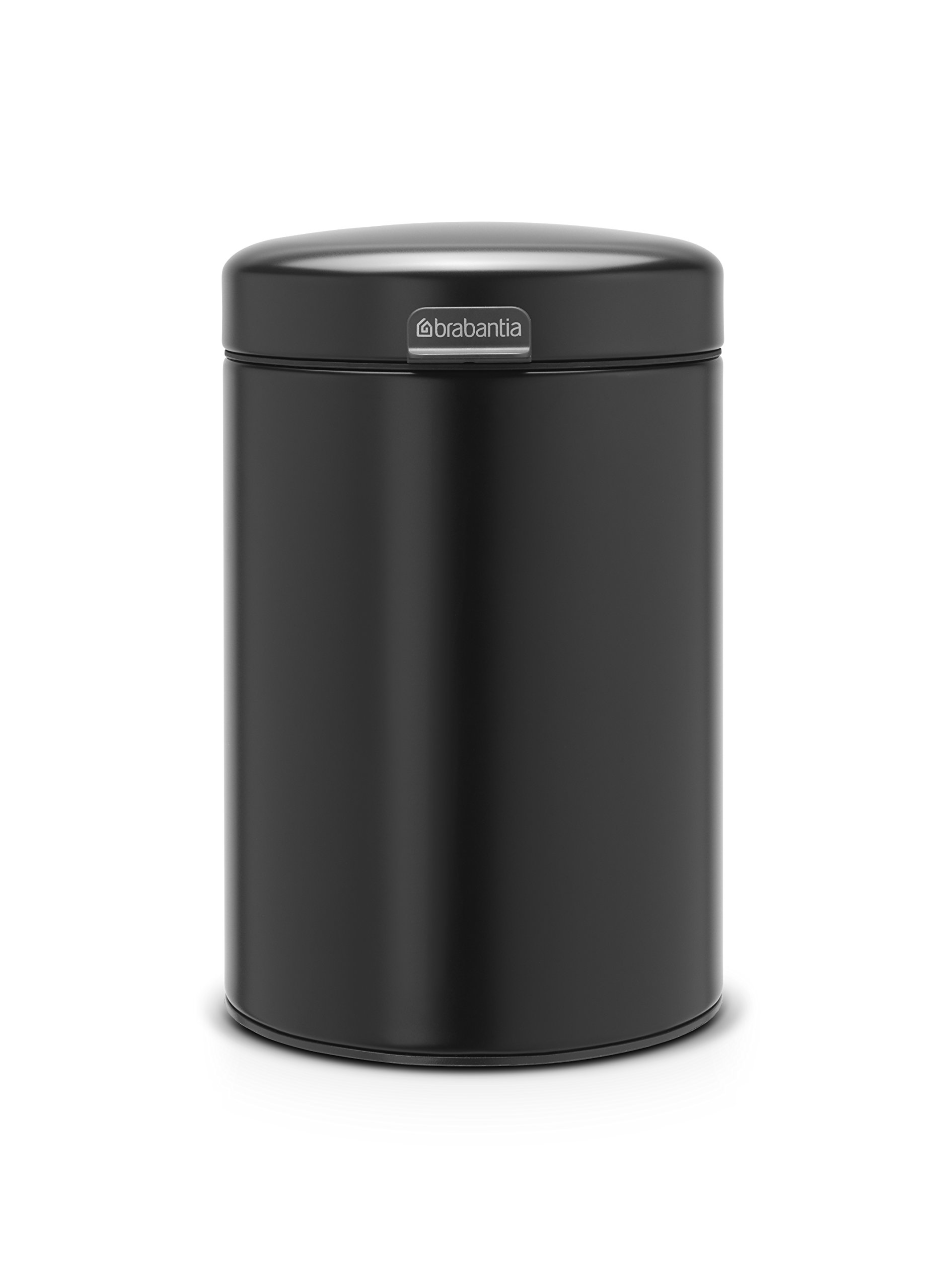brabantia-newicon-wall-mounted-bin-3-litre-metal-matt-black image 1