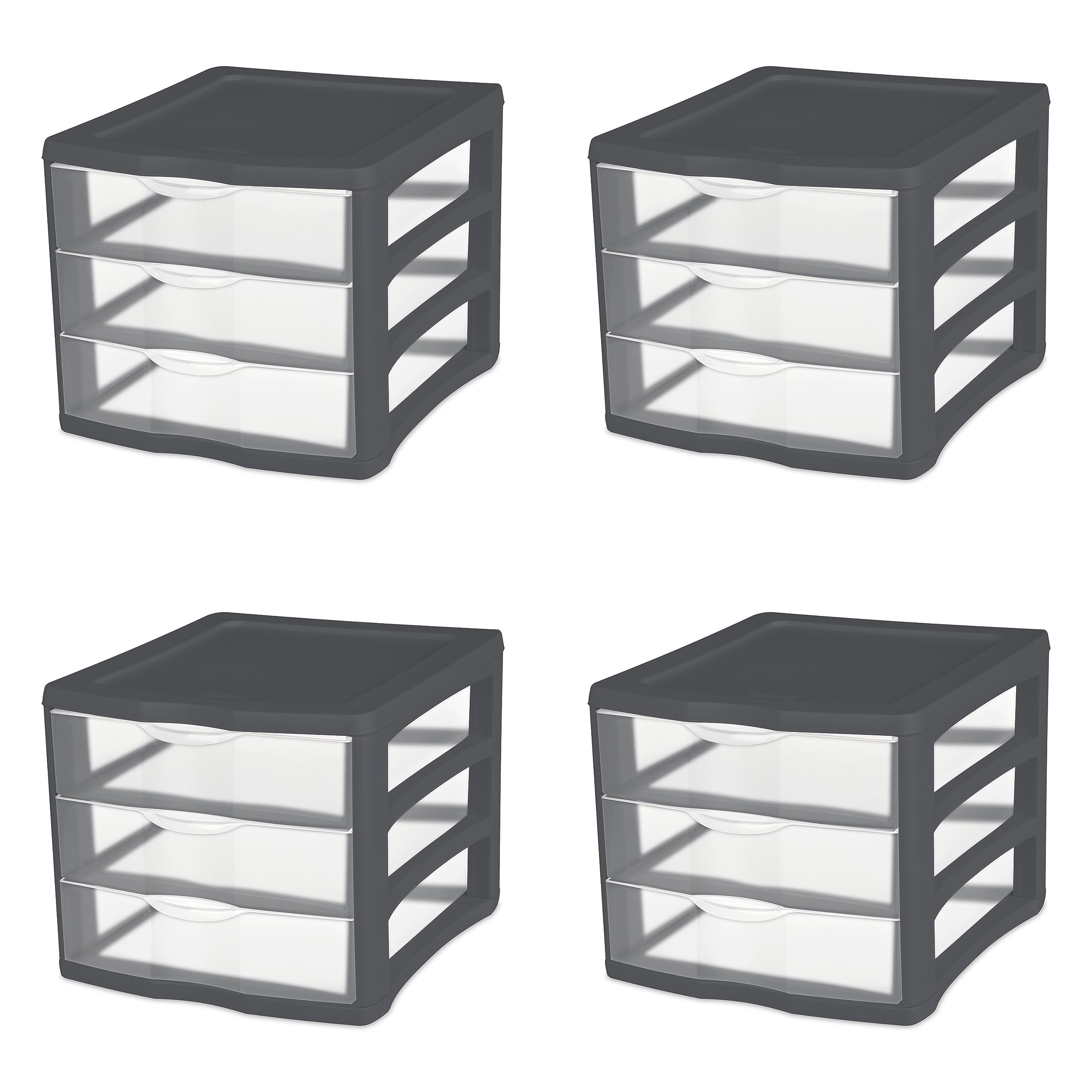 sterilite-3-drawer-unit-gray-flannel-countertop-storage-organizer-for-home-offic image 1