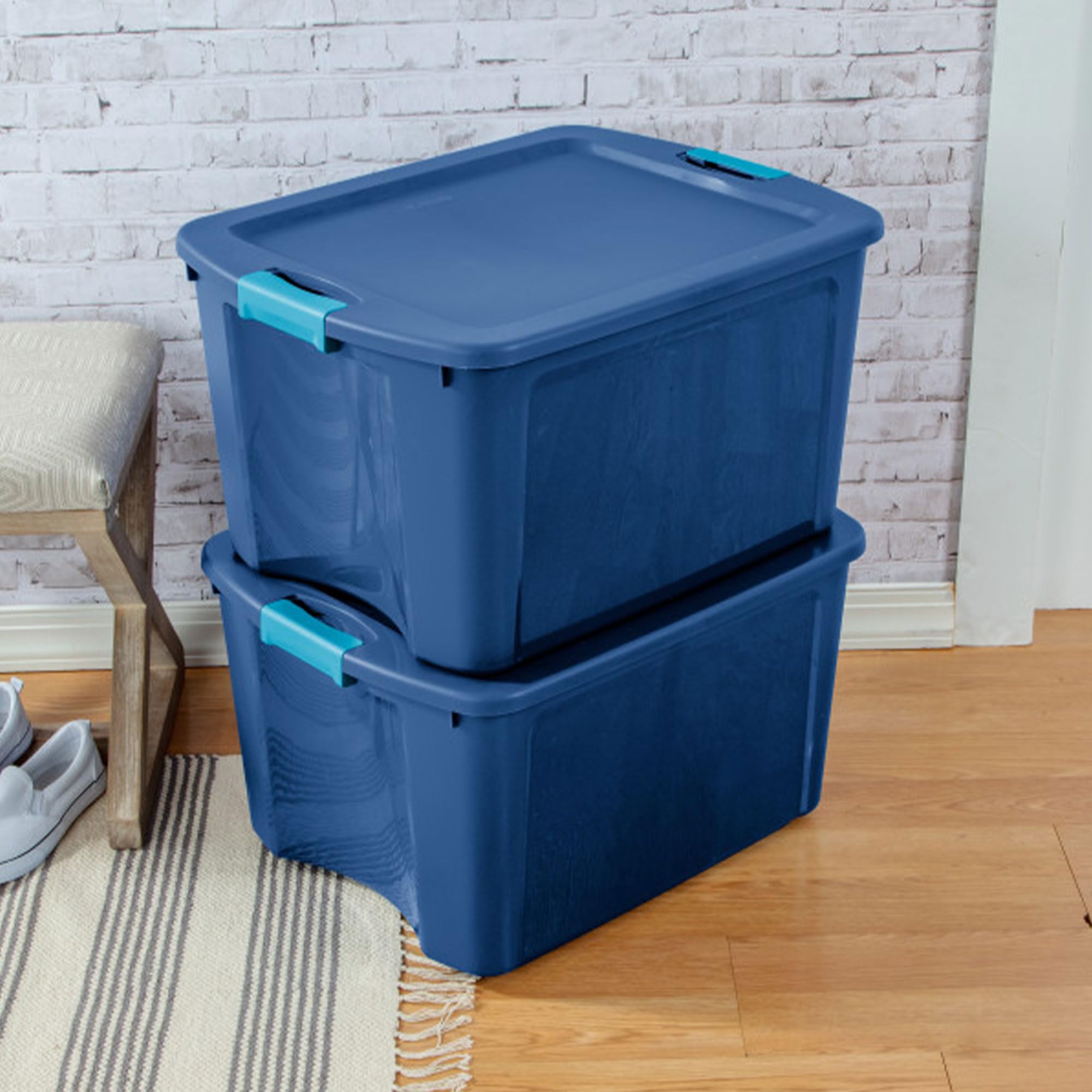 sterilite-18-gal-latch-and-carry-stackable-storage-bin-with-latching-lid-plastic image 8