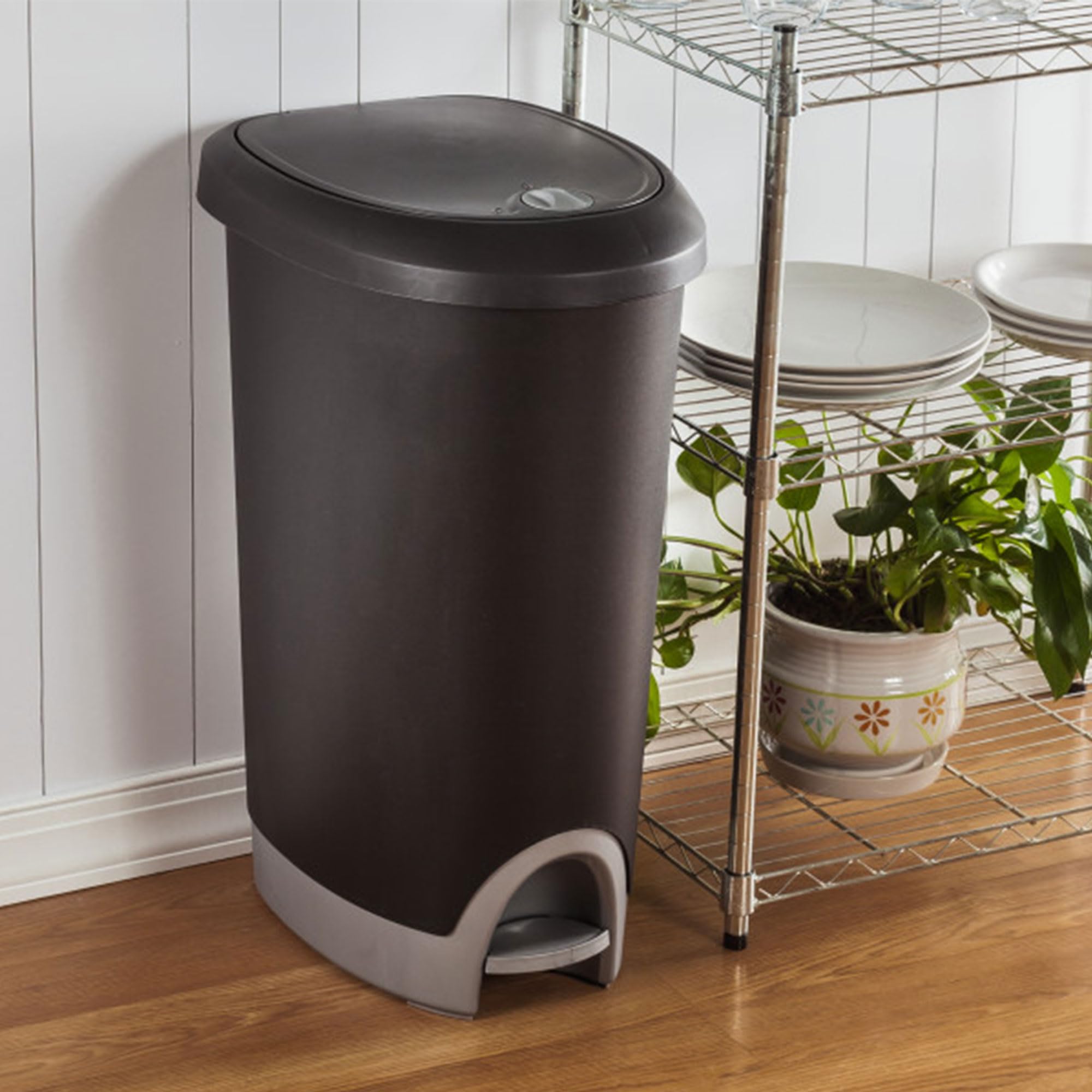 sterilite-12-6-gallon-locking-stepon-wastebasket-with-lid-black-6-pack image 4