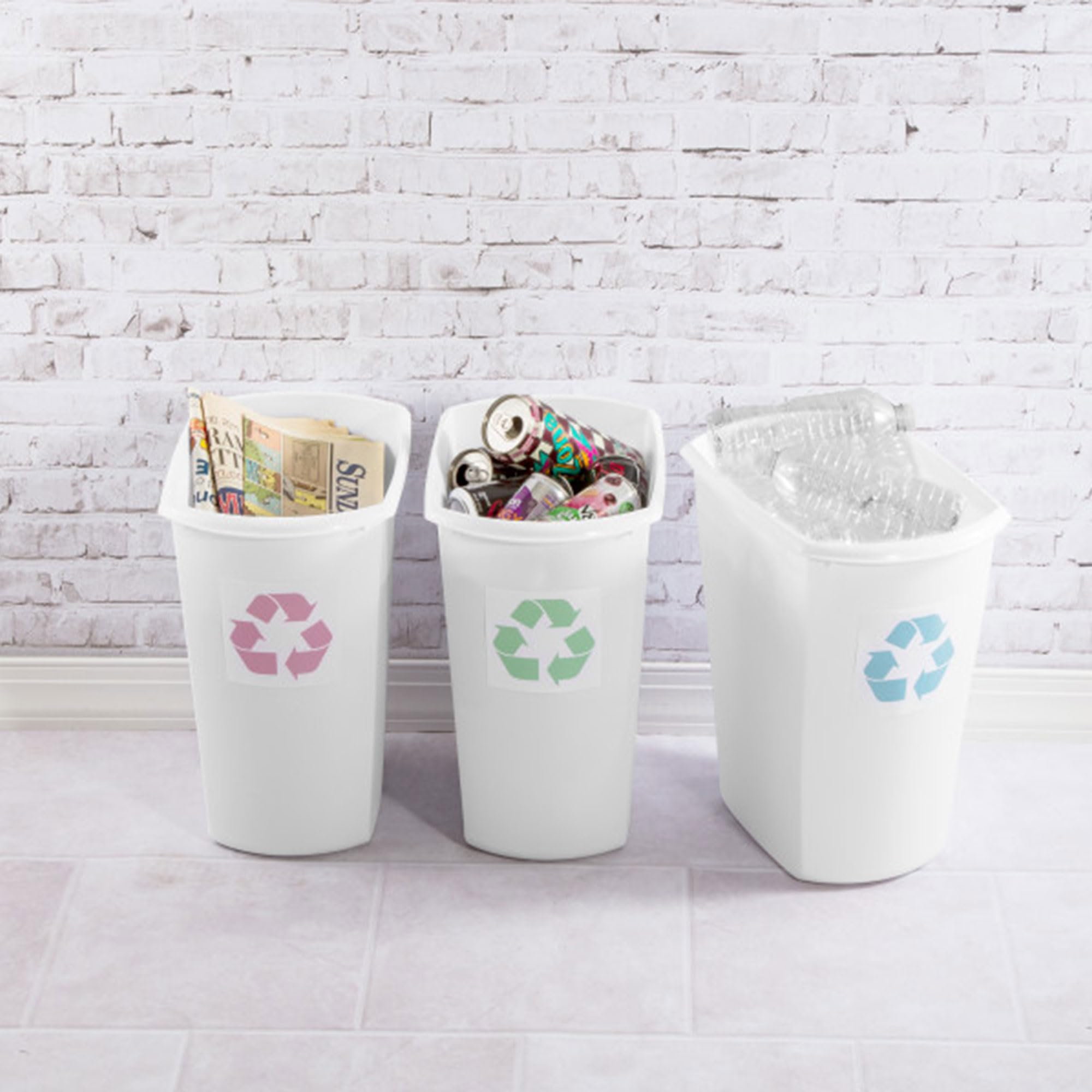 sterilite-5-5-gallon-rectangular-wastebasket-6-pack-open-top-medium-trash-can-fo image 3