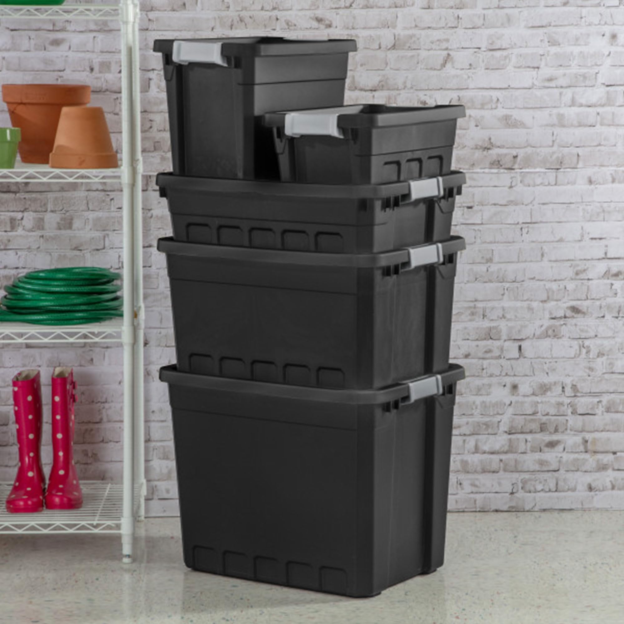 sterilite-24-pack-plastic-storage-bins-with-lids-stackable-containers-7-5-gallon image 8
