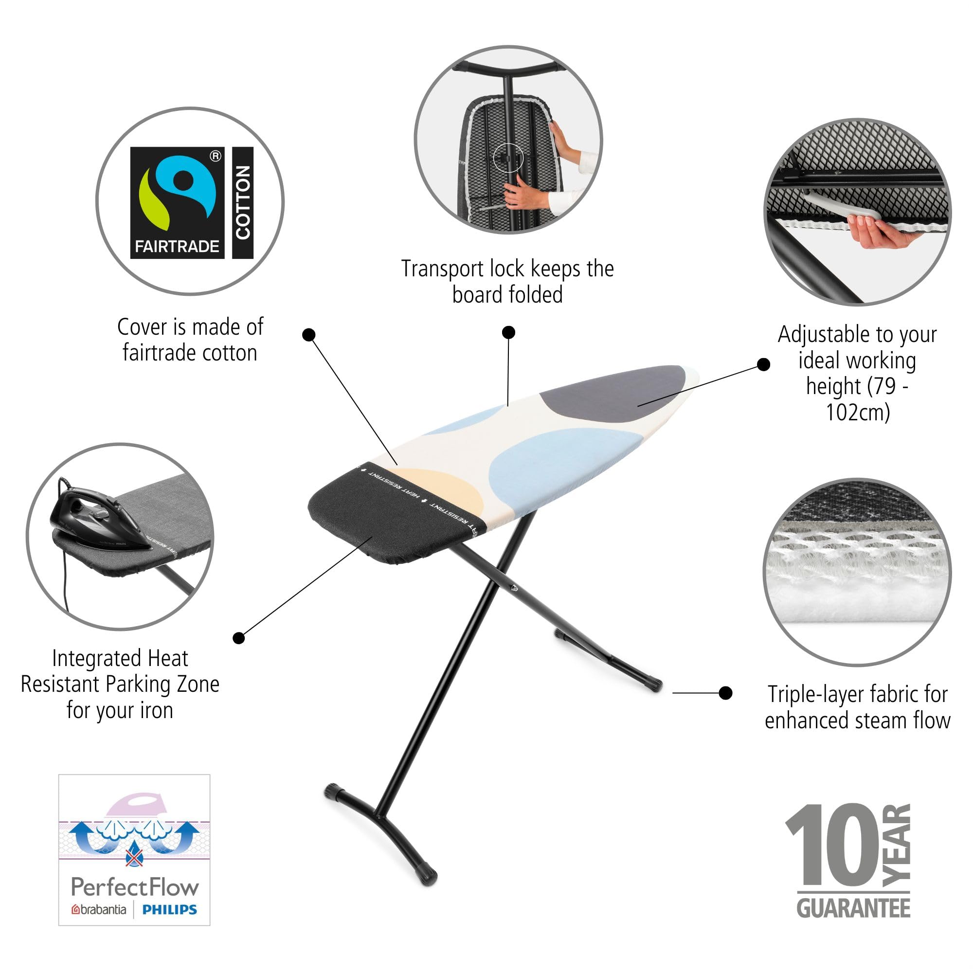 brabantia-premium-ironing-board-x-large-size-d-adjustable-height-heat-resistant- image 2