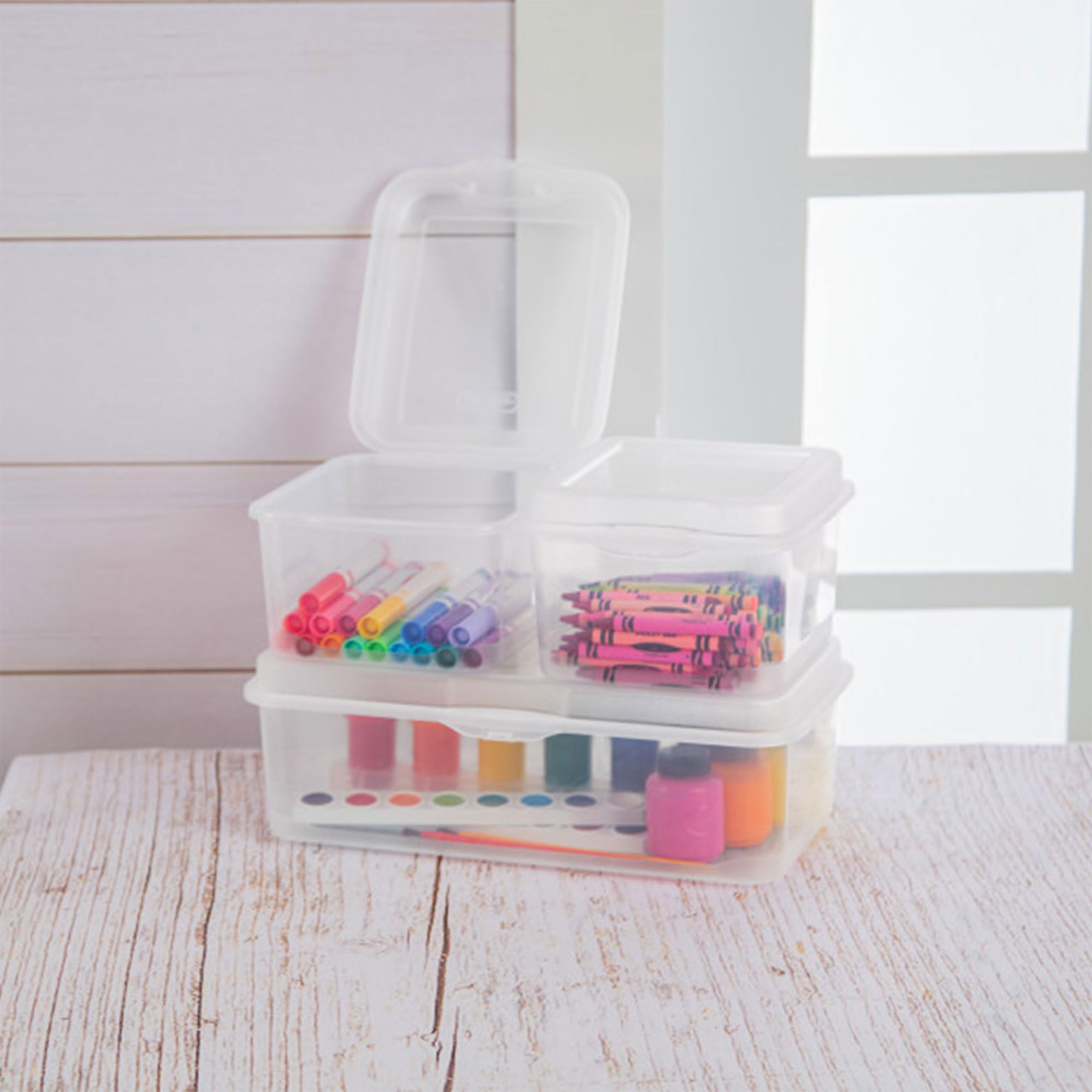 sterilite-fliptop-stackable-small-storage-bin-with-hinging-lid-clear-36-pack image 8