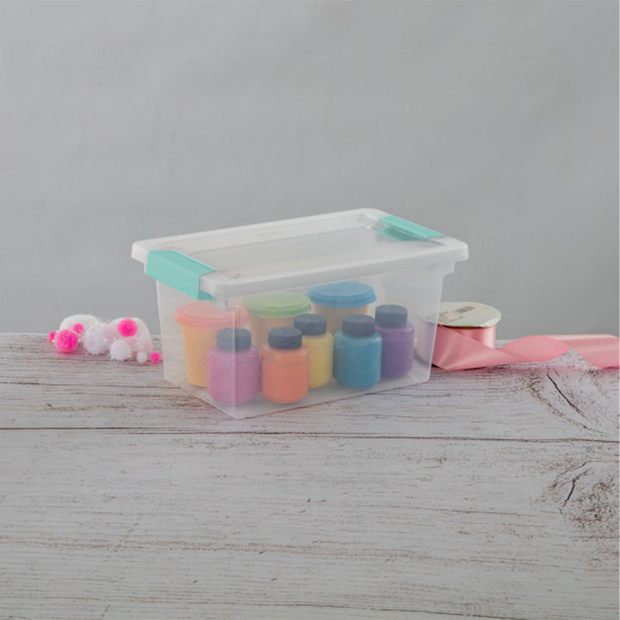 sterilite-8-pack-clip-box-stackable-clear-plastic-storage-bins-with-latching-lid image 7