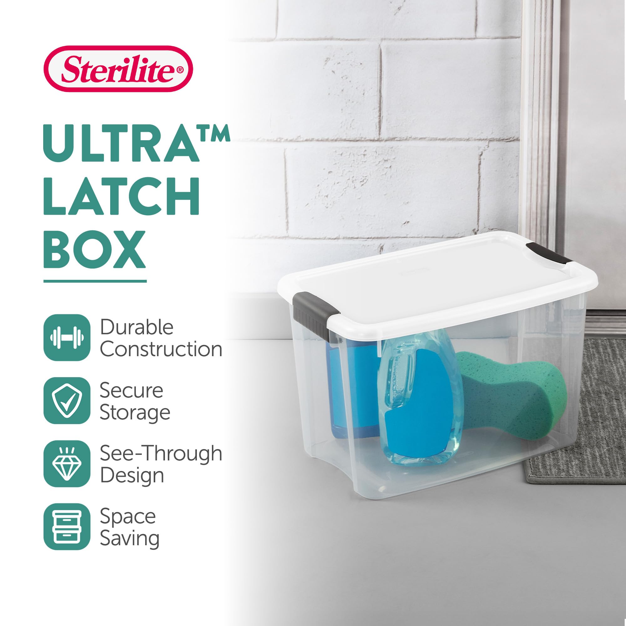 sterilite-12-pack-30-quart-ultra-latch-boxes-with-latching-lids-clear-plastic image 2