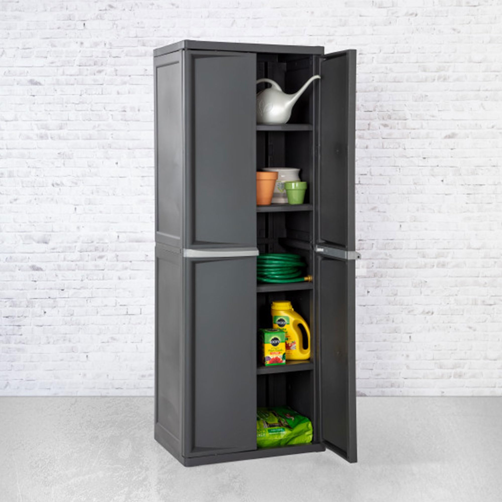 sterilite-4-shelf-cabinet-lockable-utility-storage-gray image 5