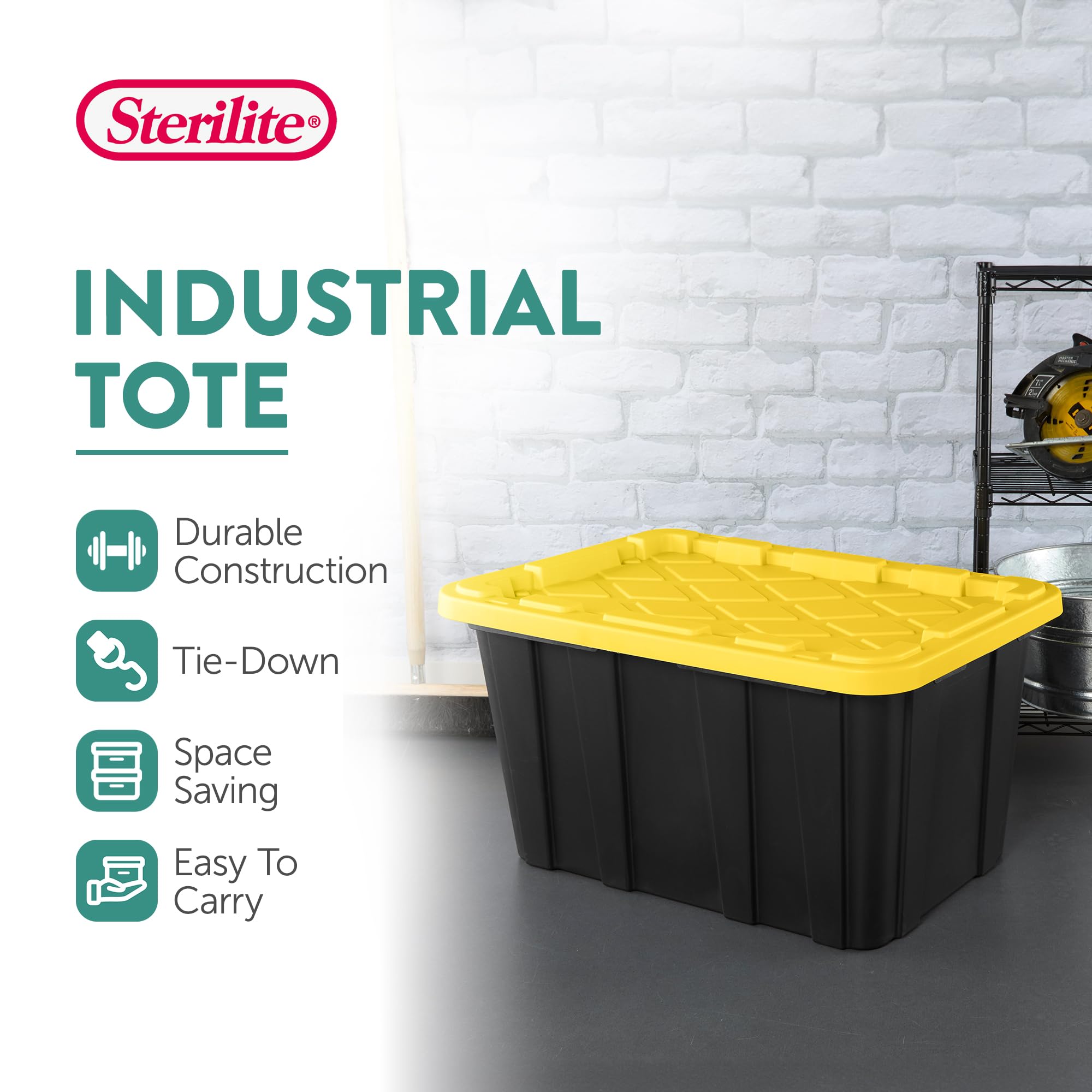 sterilite-6-pack-industrial-storage-tote-with-lids-27-gallon-heavy-duty-clear image 2