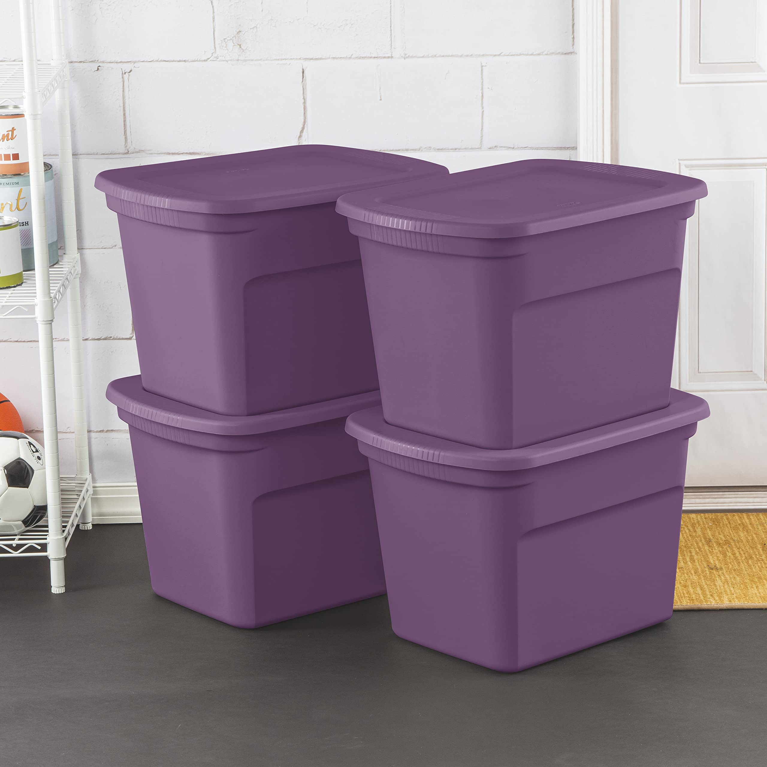 sterilite-18-gallon-stackable-storage-tote-with-handles-and-indented-lid-purple- image 6
