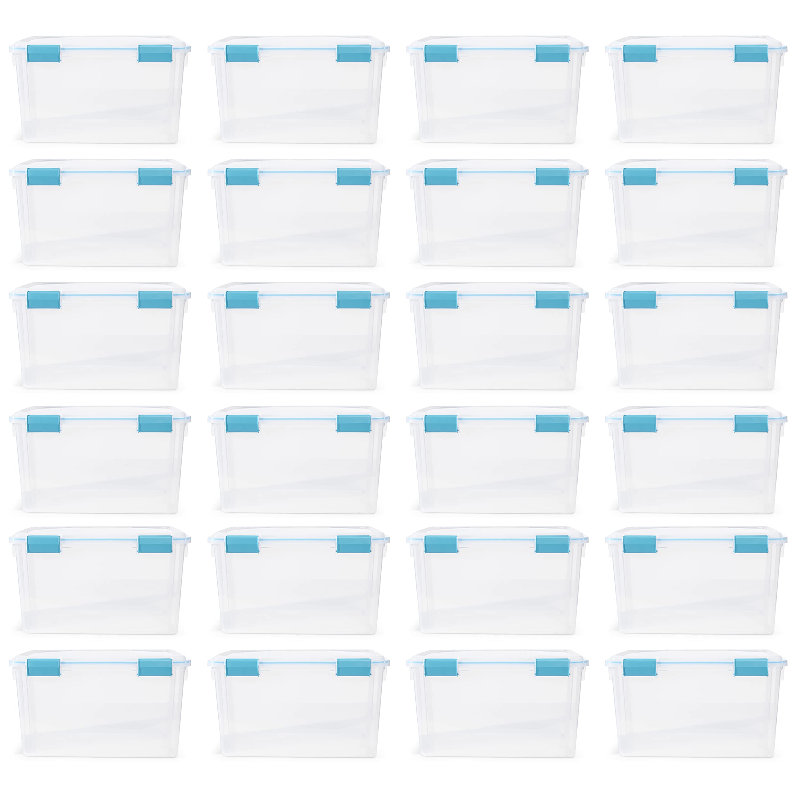 sterilite-54-quart-clear-plastic-stackable-storage-container-box-with-air-tight- image 2