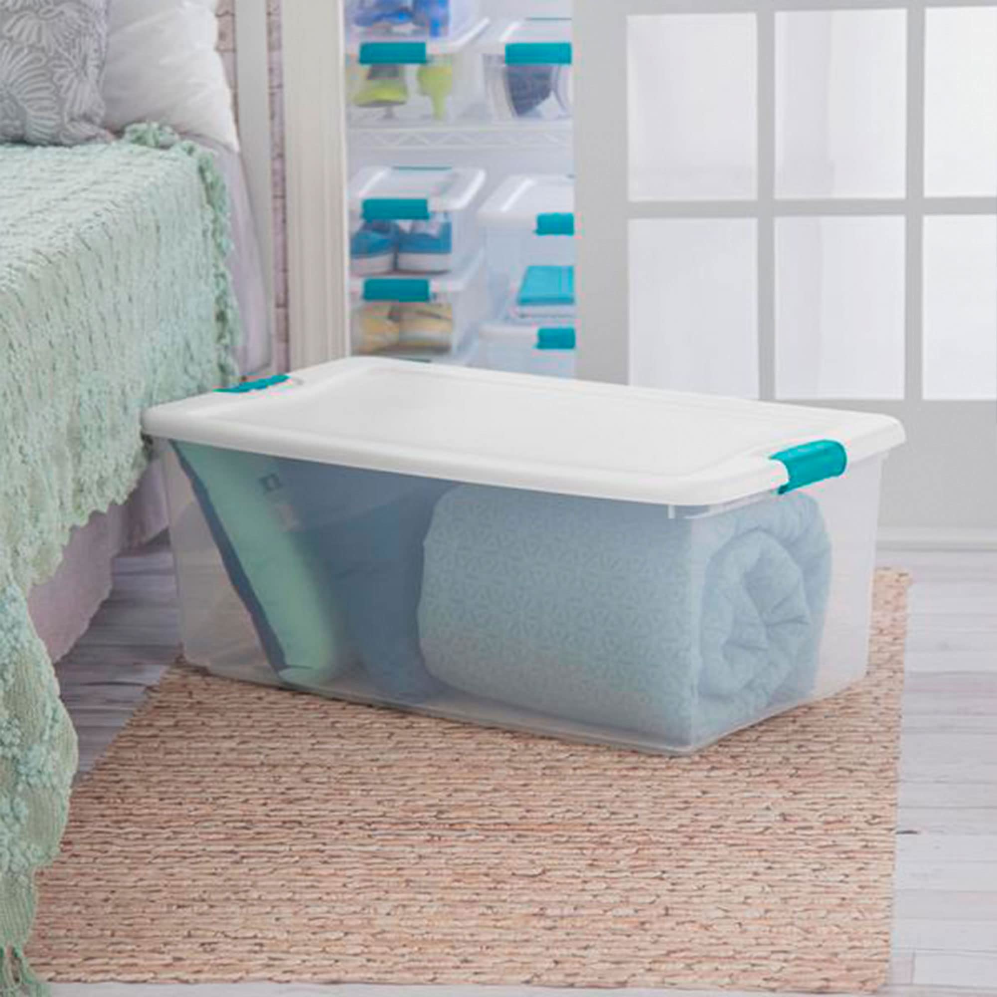 sterilite-1494-15qt-106qt-clear-latching-stacking-storage-box-combo-12-4-pack image 7