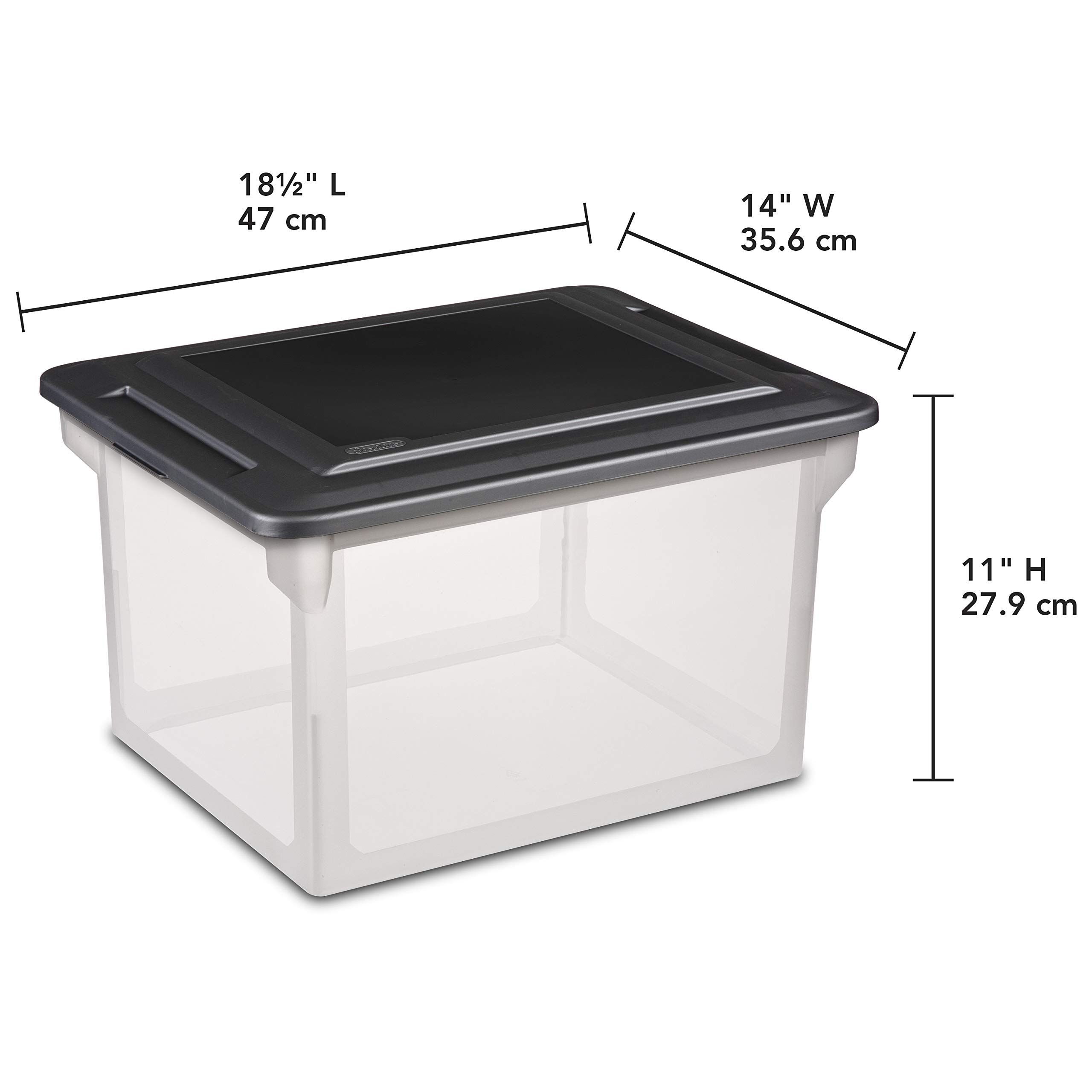 sterilite-4-pack-file-box-clear-storage-tote-with-black-lid-for-letter-legal-han image 2