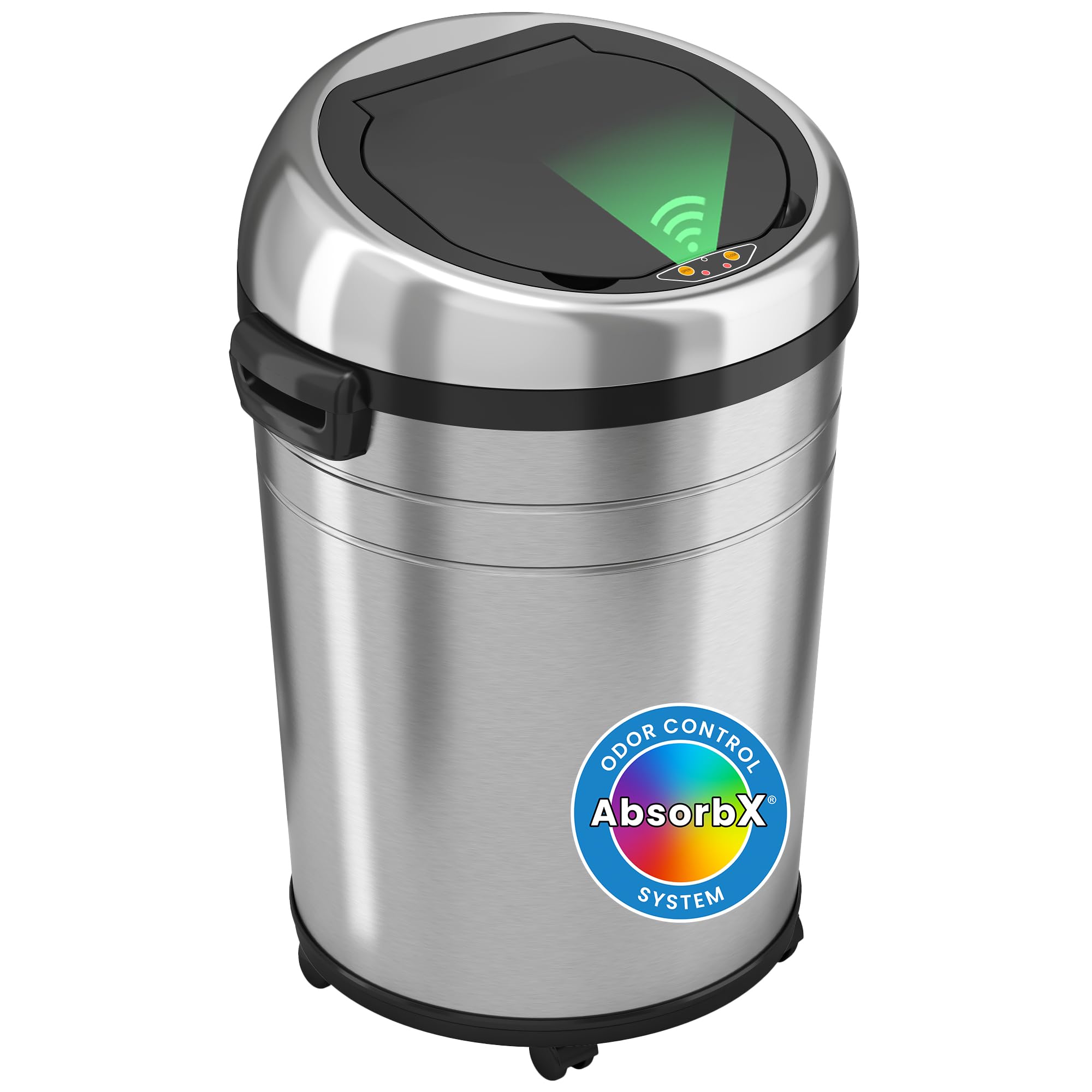 itouchless-glide-18-gallon-sensor-trash-can-with-wheels-and-absorbx-odor-control image 1