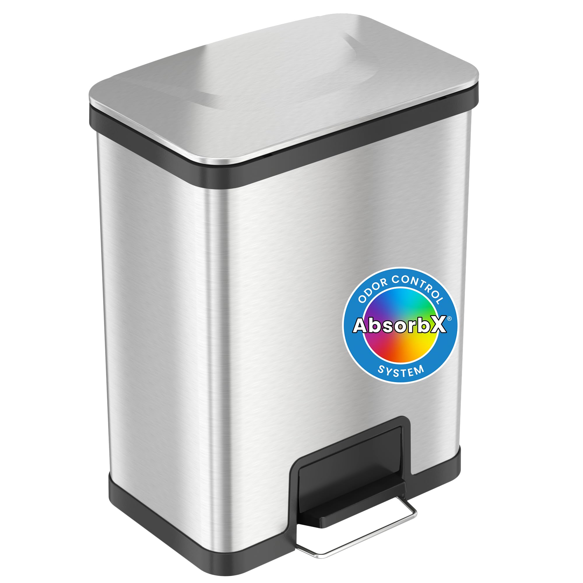 itouchless-airstep-18-gallon-step-kitchen-trash-can-with-odor-filter-stainless-s image 7