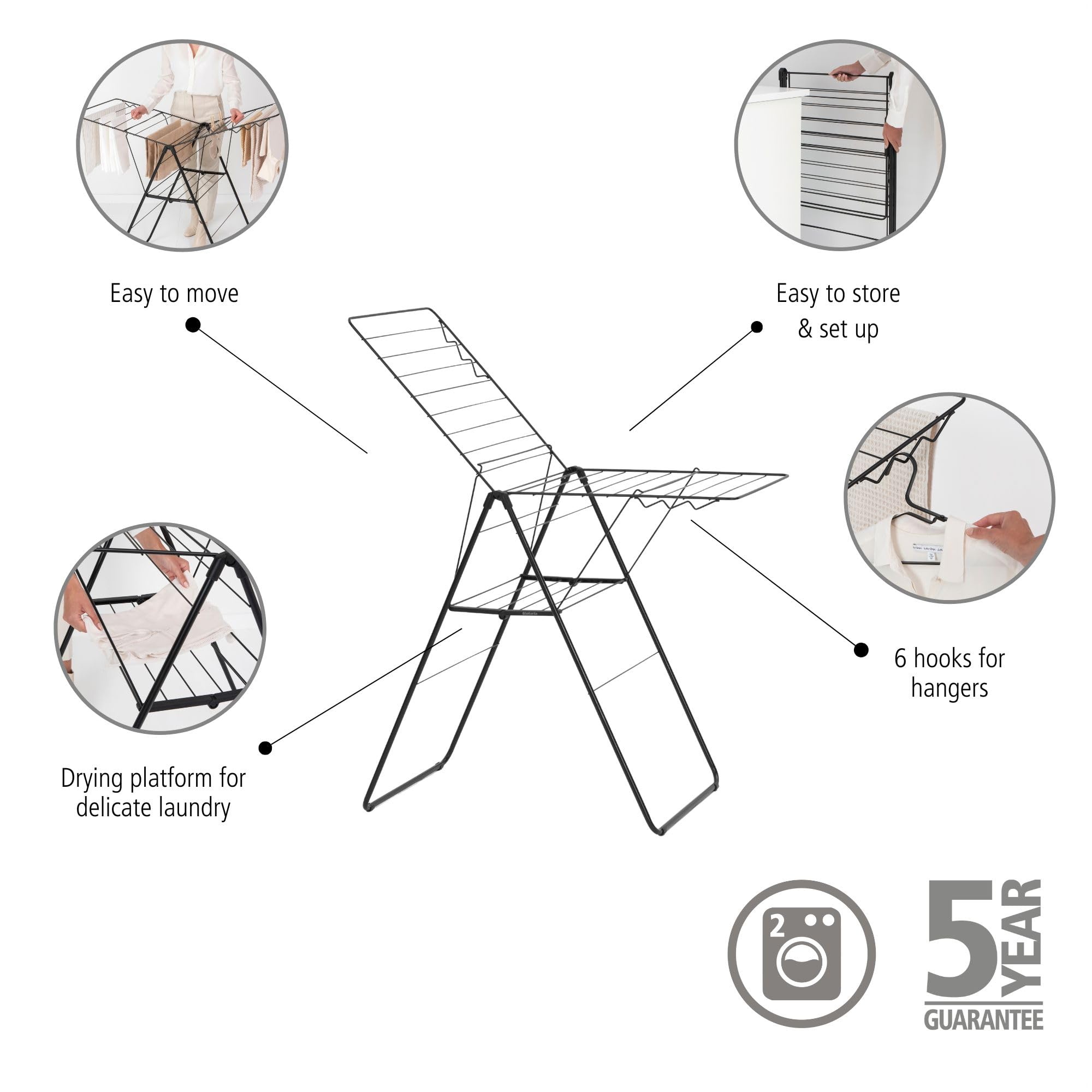 brabantia-hangon-clothes-drying-rack-67ft-20m-matt-black-large-indoor-airer-with image 4