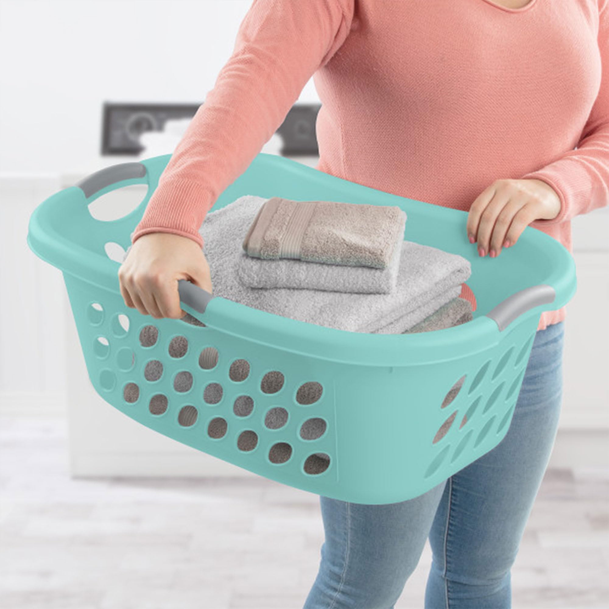 sterilite-ultra-hiphold-laundry-basket-6-pack-1-25-bushel-portable-plastic-hampe image 5