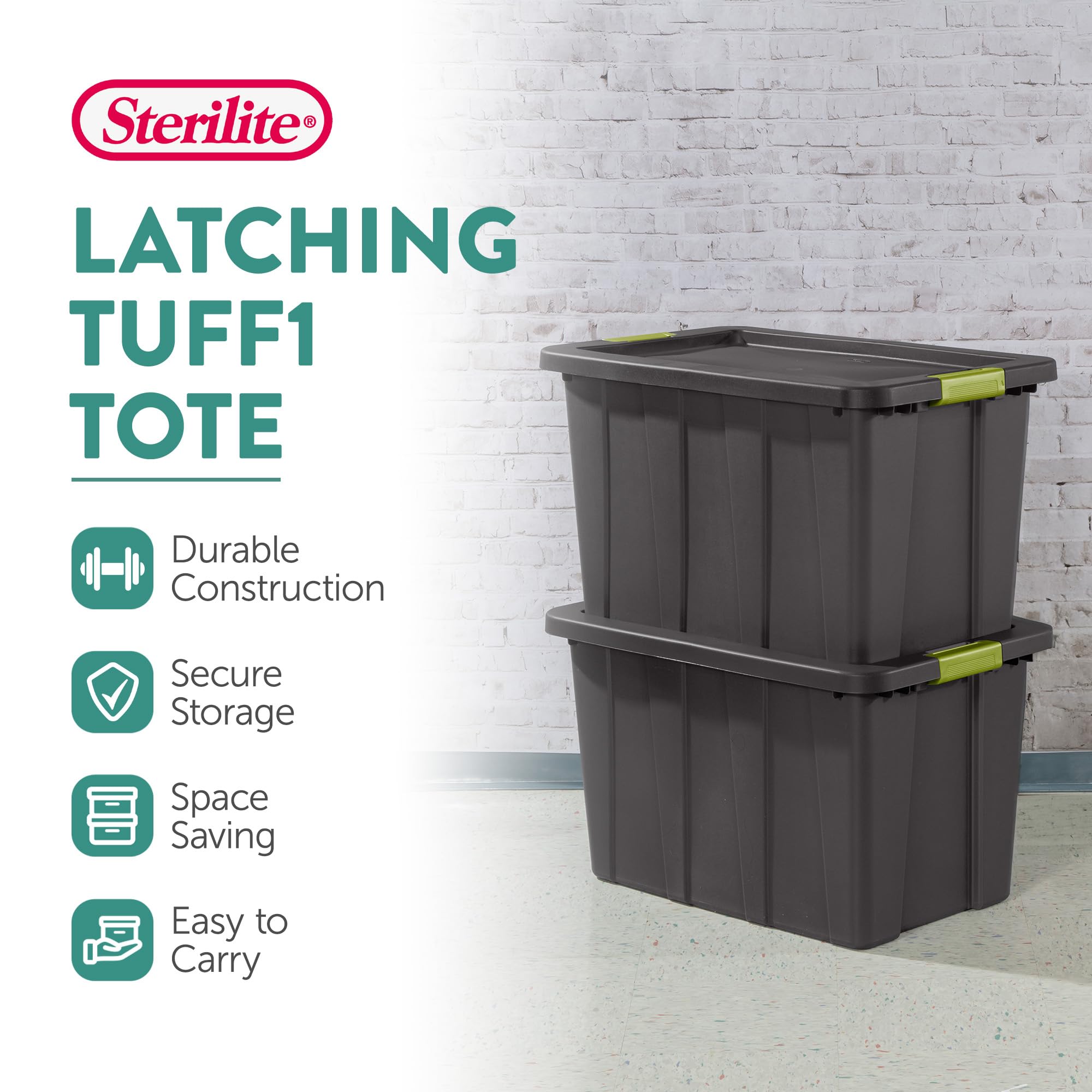 sterilite-4-pack-latching-tuff1-tote-30-gallon-gray image 3