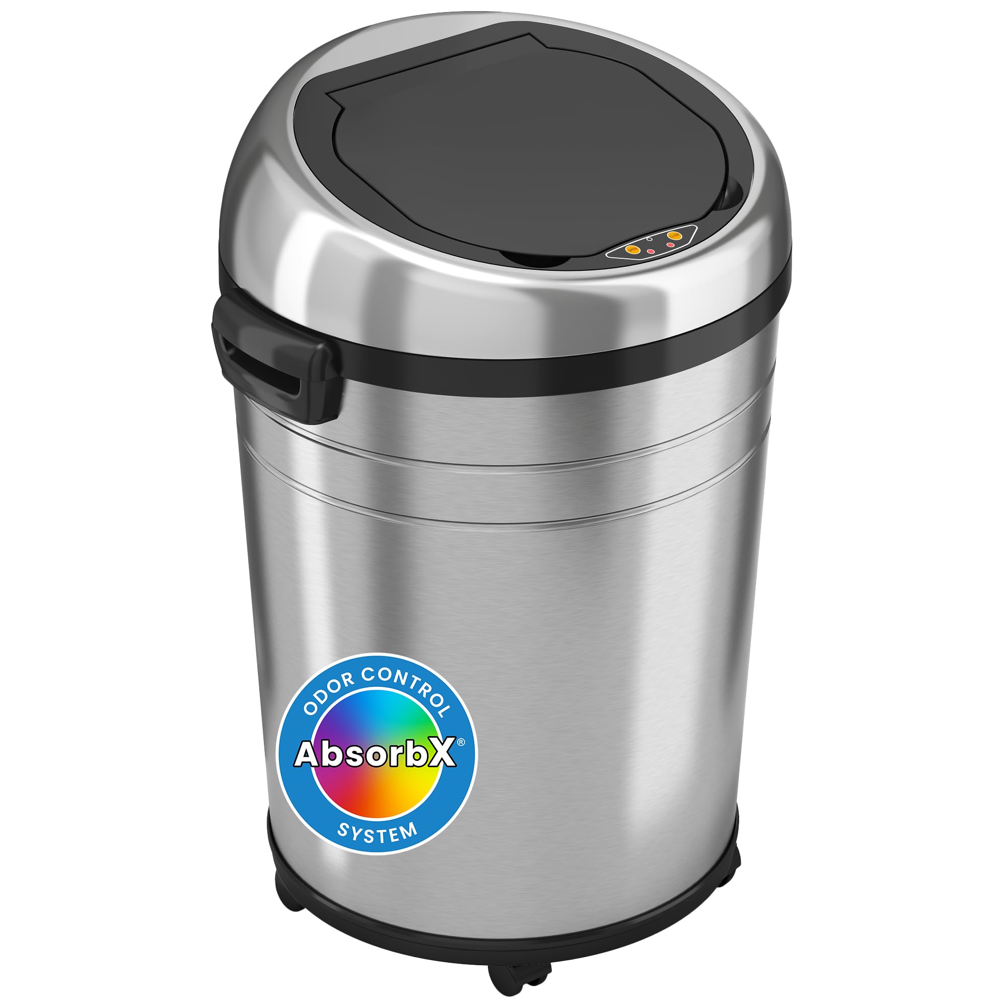 itouchless-18-gallon-sensor-trash-can-with-odor-control-stainless-steel-wheeled- image 1